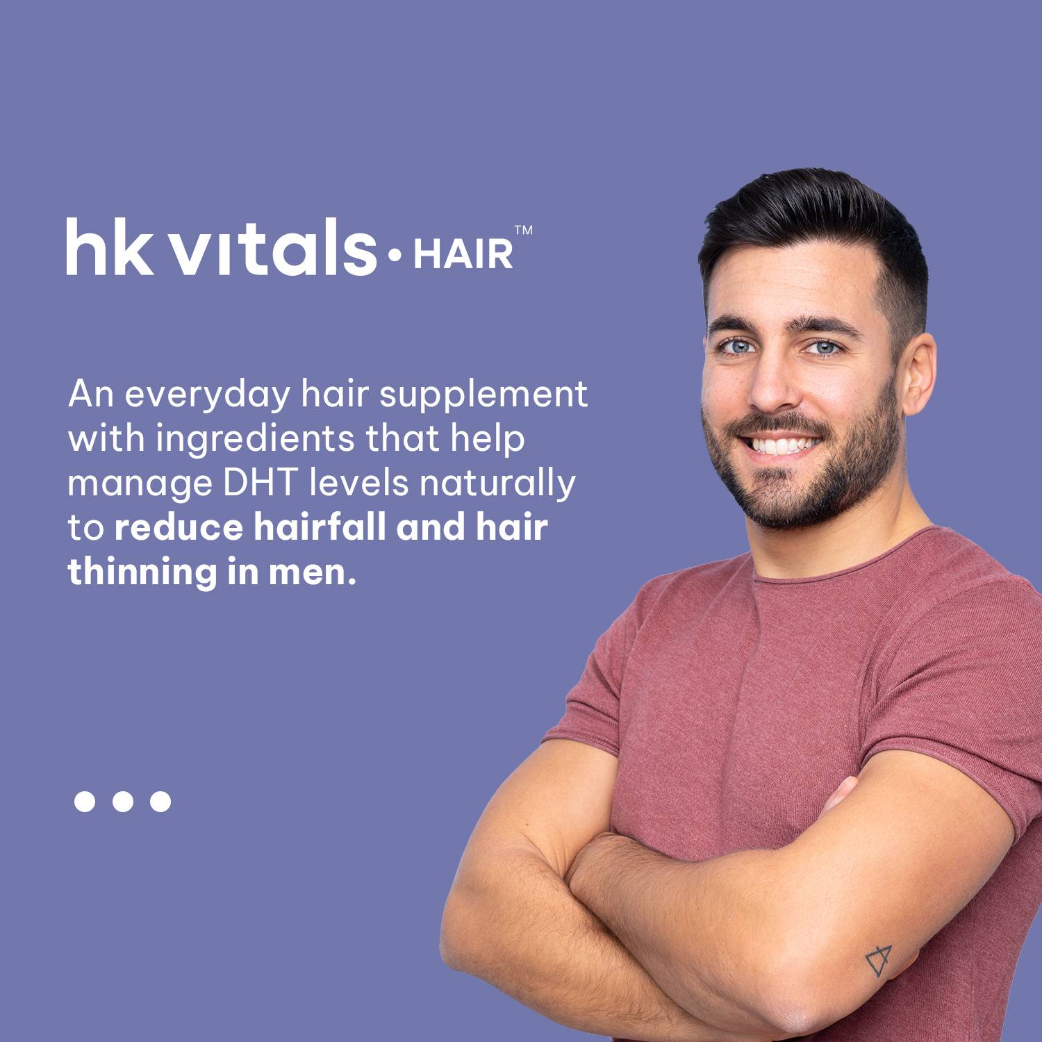 hk vitals DHT Blocker with Biotin 60 Tablets - Image 2