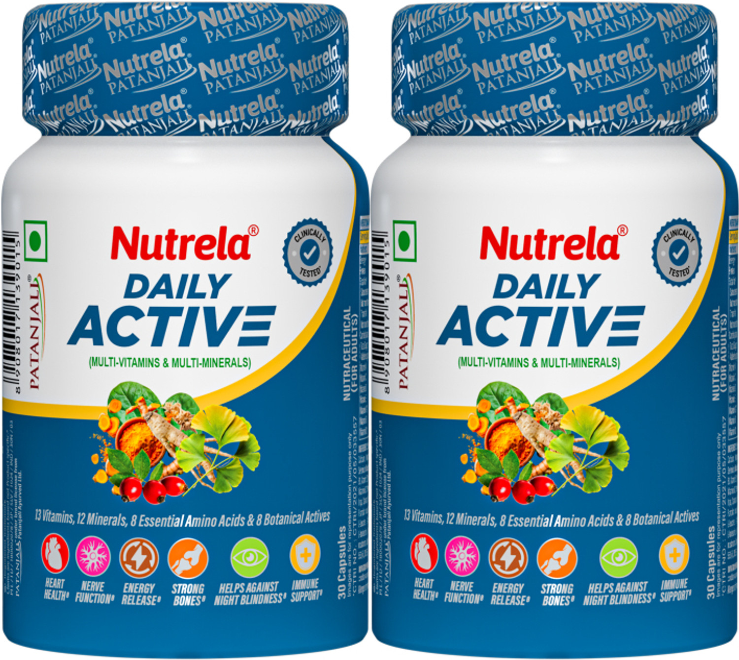 Image of NUTRELA Daily Multivitamin Veg Capsules for Men & Women | Energy & Wellness