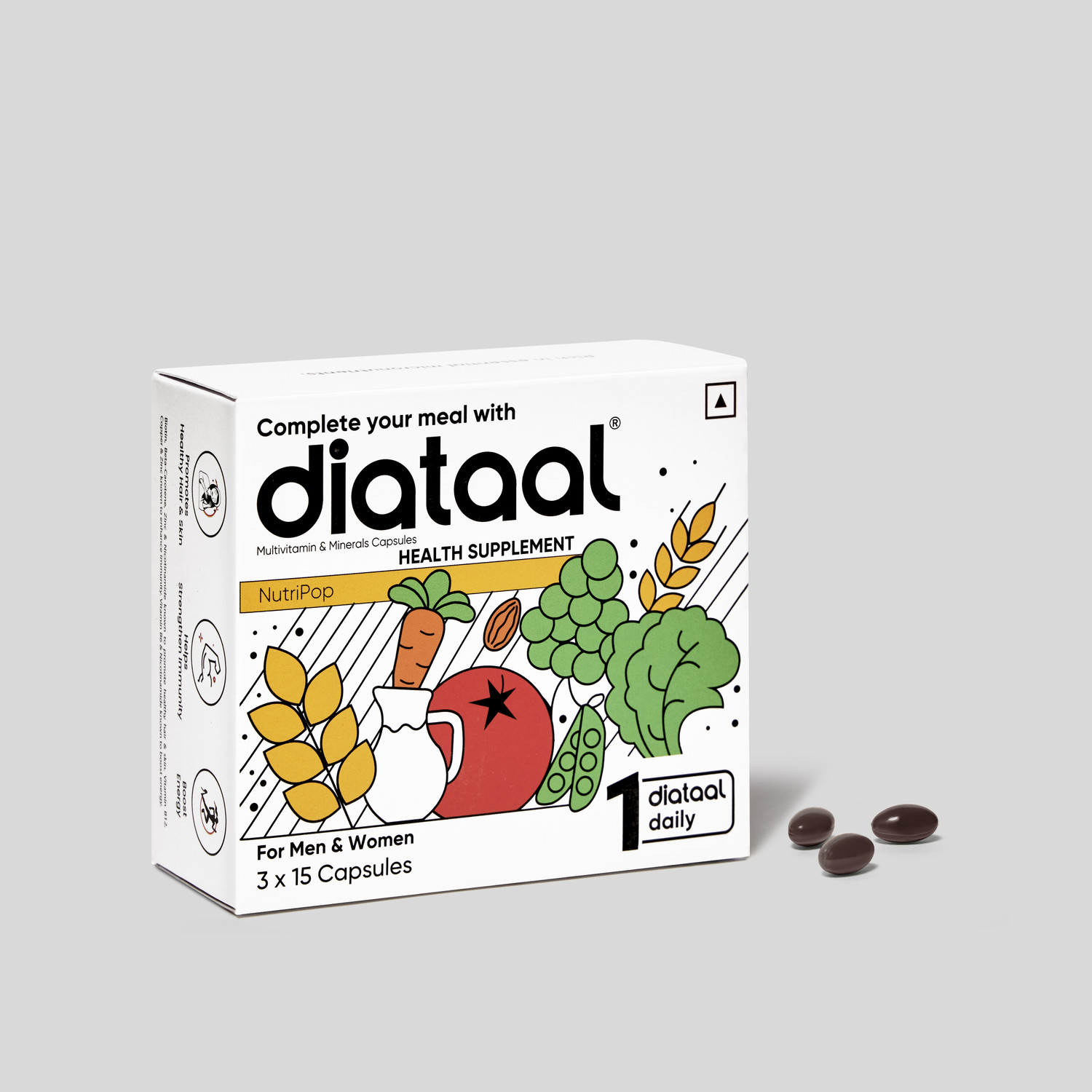 Image of Diataal Nutripop Multivitamin I Good for Hair I Energy