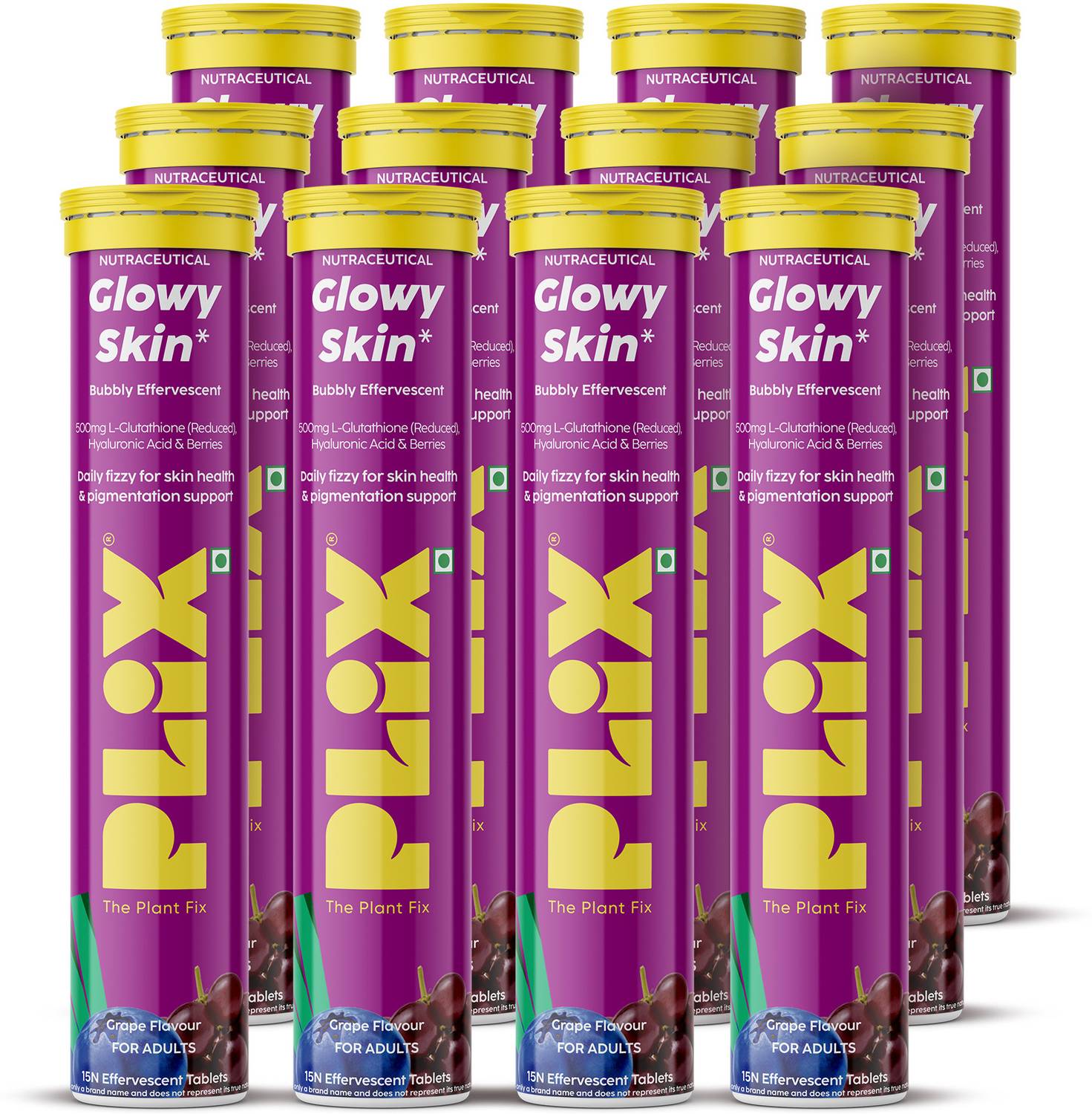 plix glutathione tablets dosage Amazon.com: Glowy Skin 500mg Supplement with Hyaluronic Acid, Vitamin C, E & Berries The Plant Fix Plix Glowy