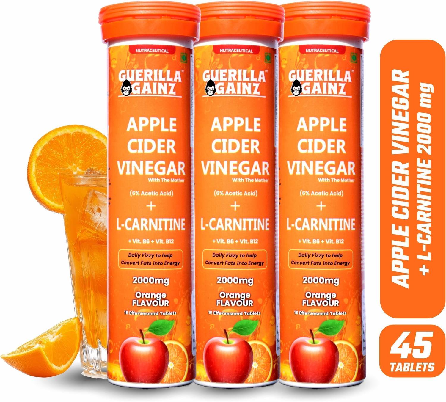 l carnitine acv guerilla gainz + helps Convert fat into Energy 15 Effervescent Price in India Flavor:Twisted Slice علاج التصبغات Luxcent Glutathione Capsules: Mga