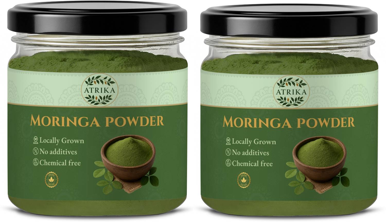 Atrika Moringa Leaf Powder | Rich in Protein, Calcium, Iron & Antioxidants