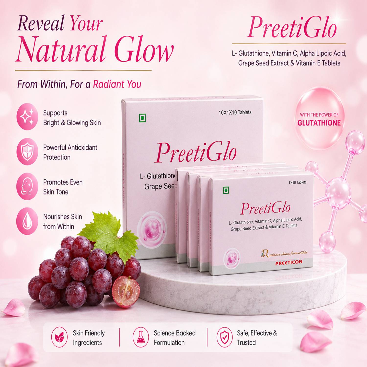 l glutathione vitamin c alpha lipoic acid grape seed extract Preetiglo L-Glutathione, & E, Acid, Skin Tablets Price in India Type:Turmeric Curcumin typical injectable dose ghk-cu مشروب التفتيح