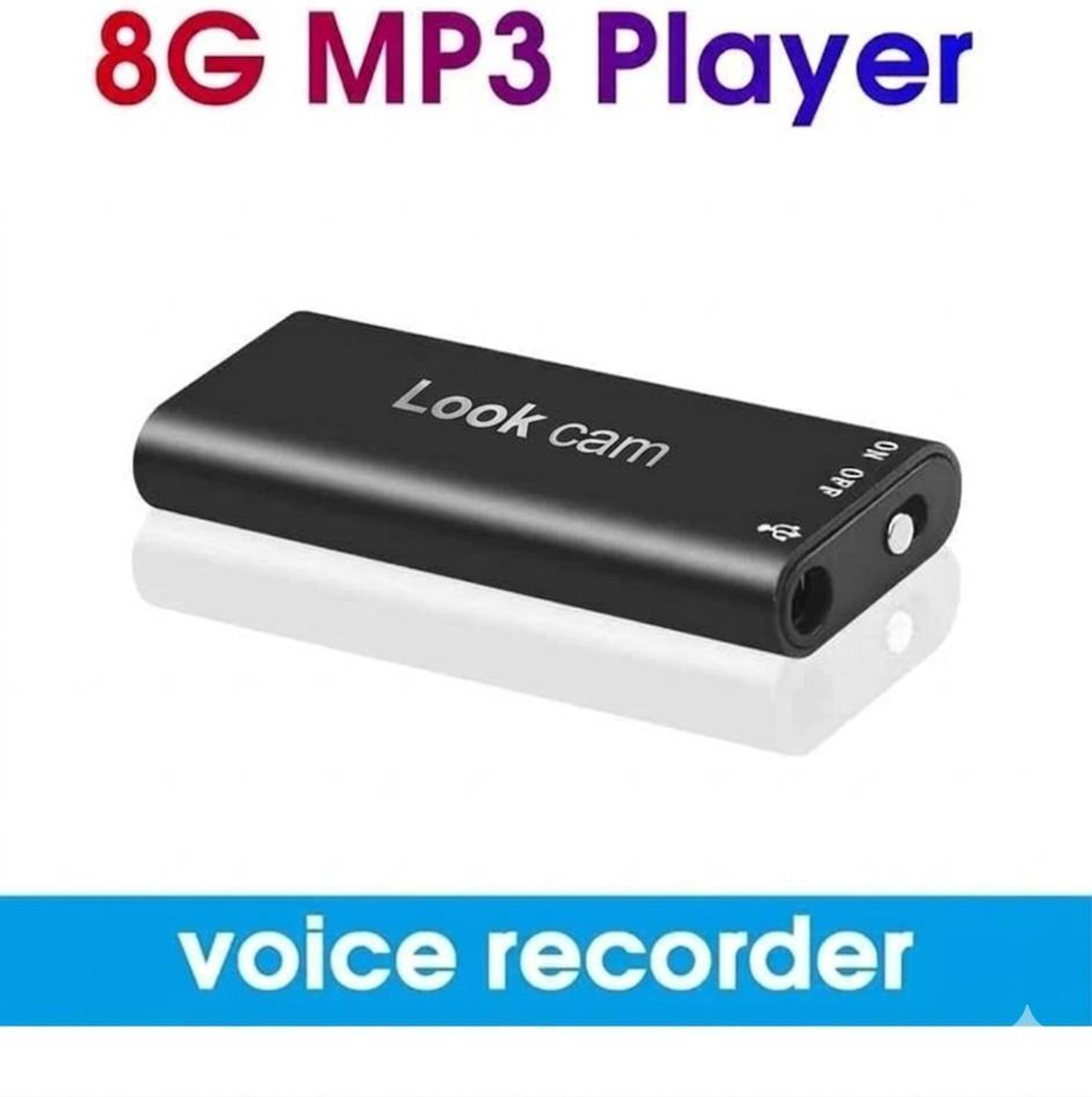 Image of lookcam Spy HD Hidden Digital Voice Audio Recorder Device | Small Size Mini | Portable 8 GB Voice Recorder