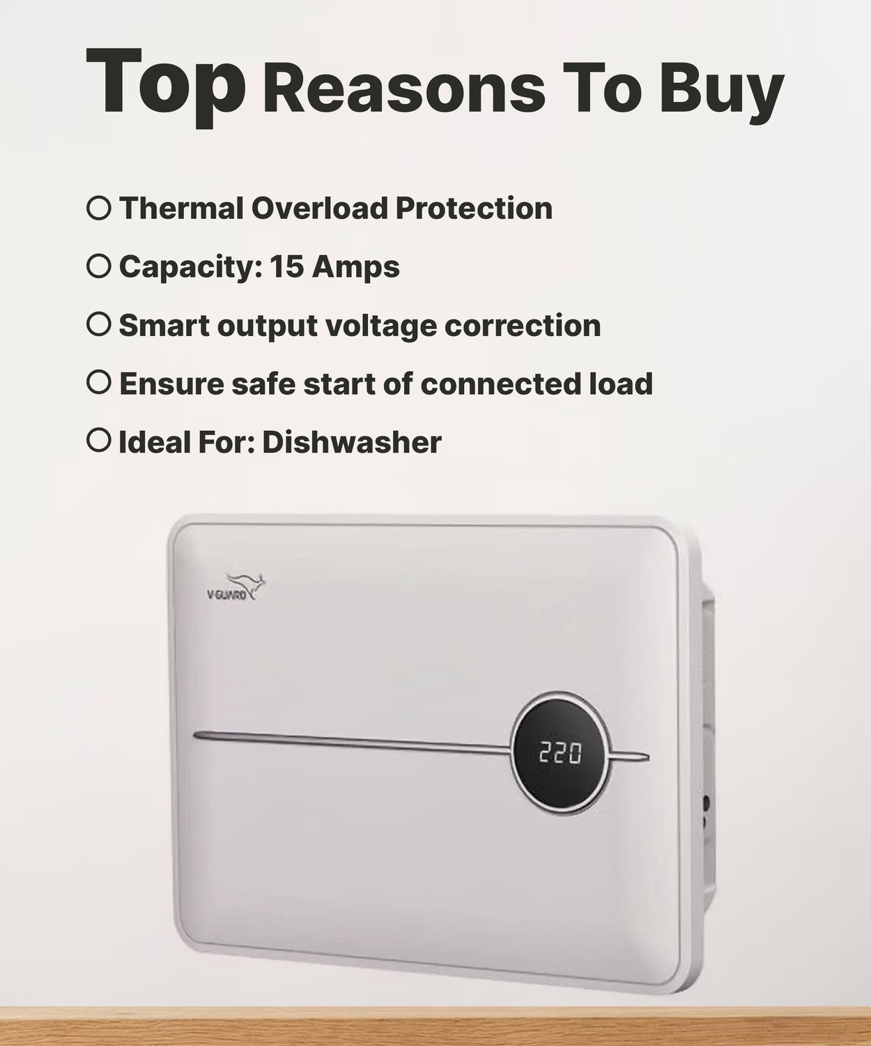 Image of V-Guard VDW 500 prime Voltage stabilizer