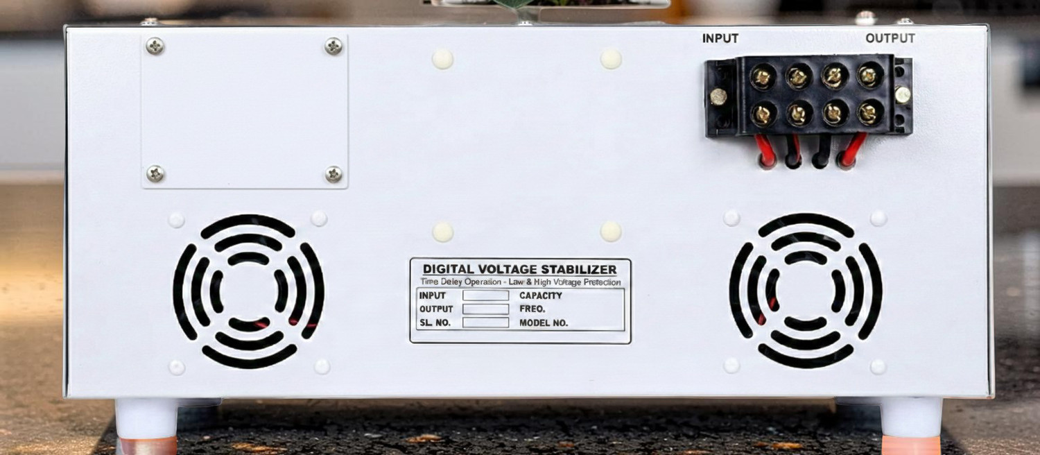 Image of AG power plus PowerPlus 5KVA Digital Voltage Stabilizer | Wide Input 70V-320V | Heavy Duty Mainline(Copper)Stabilizer with LED Display & Bypass Switch