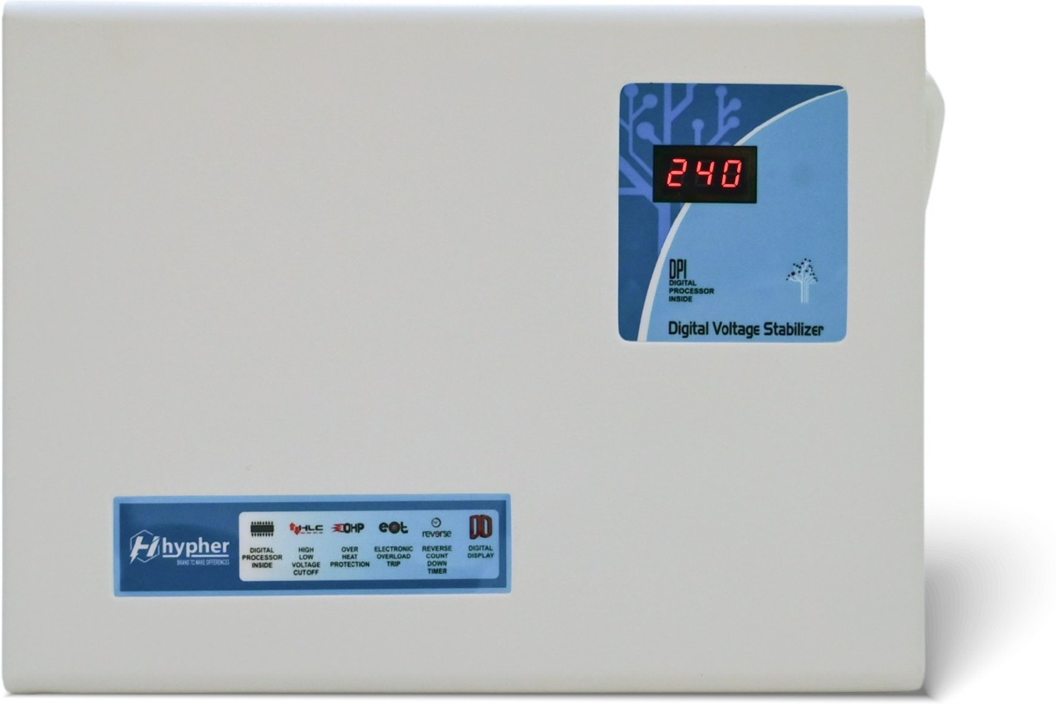 Image of Hypher KAVACH 512 WORKING RANGE 120-280VA HEAVY DUTY FOR 2 TON AC 3 YEAR WARRANT VOLTAGE STABLIZER