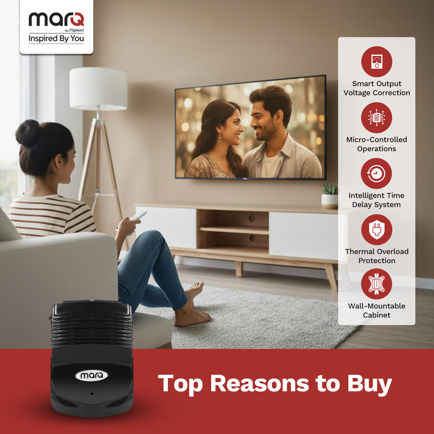 Image of MarQ by Flipkart Smart Plus Voltage Stabilizer (for TV Upto 65 inch)