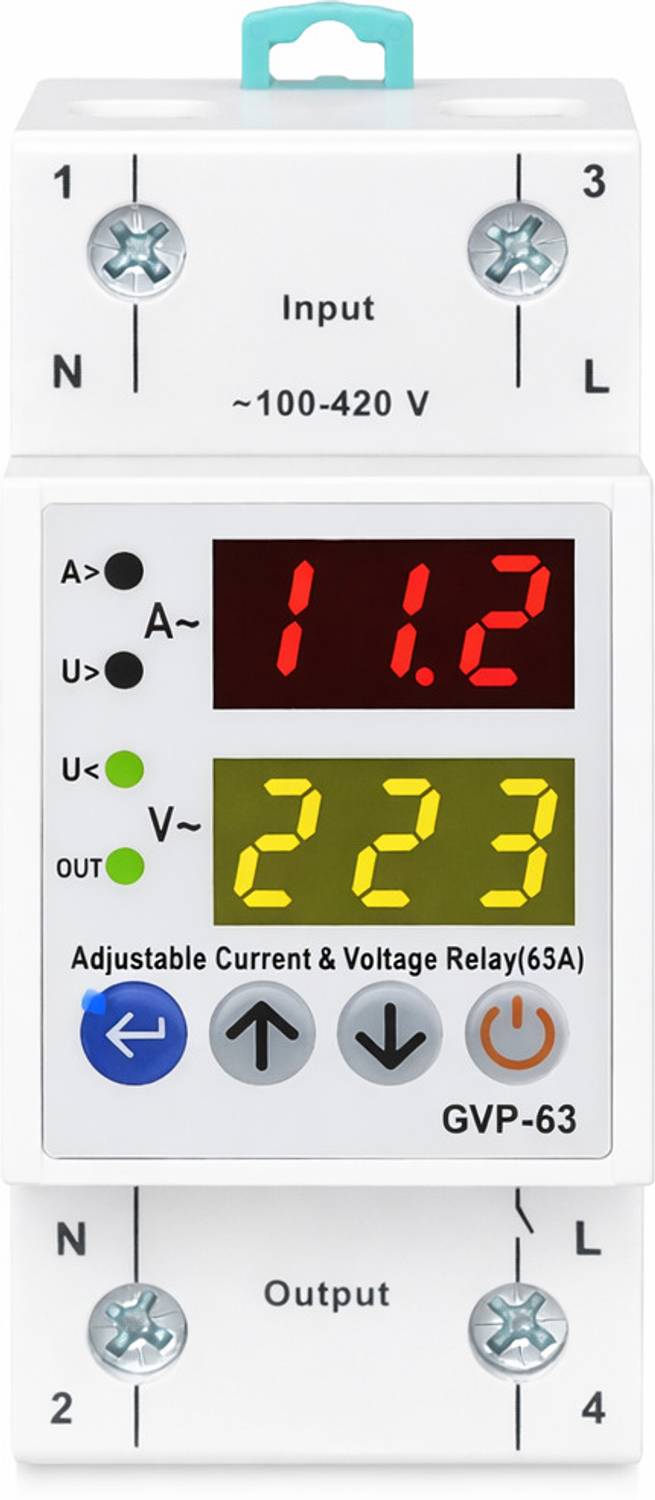 GADITES Voltage Guard 1Phase 220V, 63A Over/Under Voltage Protection/SURGE voltage Guard