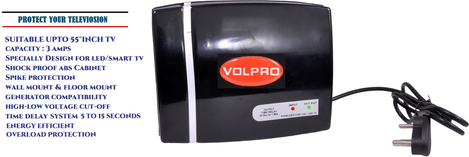 Image of VOLPRO MV-02 LED / LCD VOLTAGE STABILIZER FOR LED /SMART TV UPTO 55'INCH