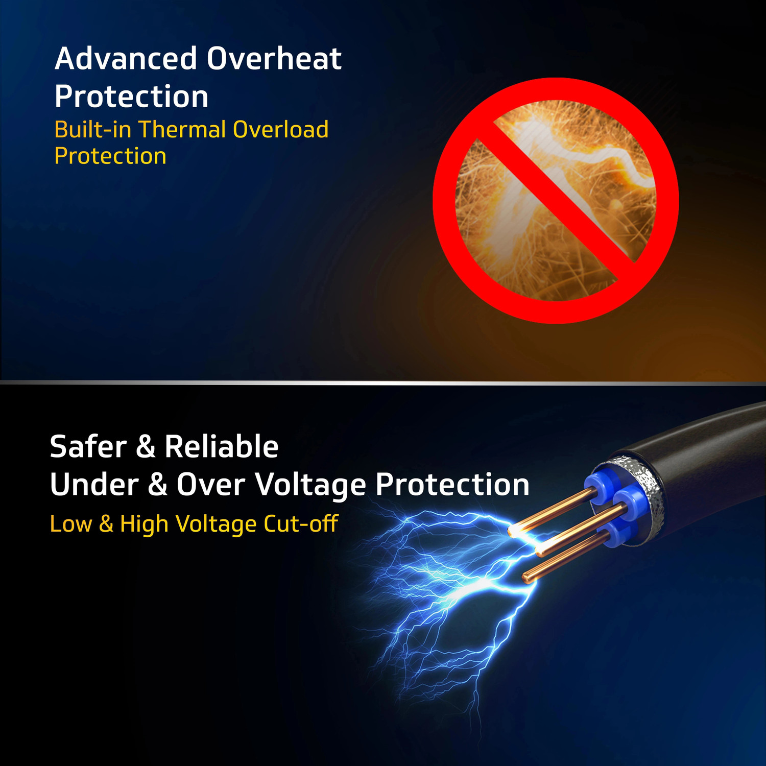 Image of V-Guard iD4 Ace 5540 AC Stabilizer | Digital Display | LED Rings|(130-280 VAC)