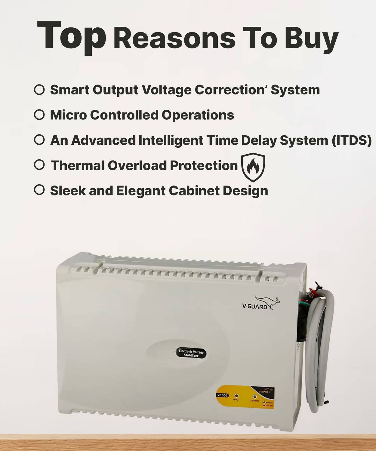 V-Guard VG 500 for 2 Ton A.C Voltage Stabilizer Price in India