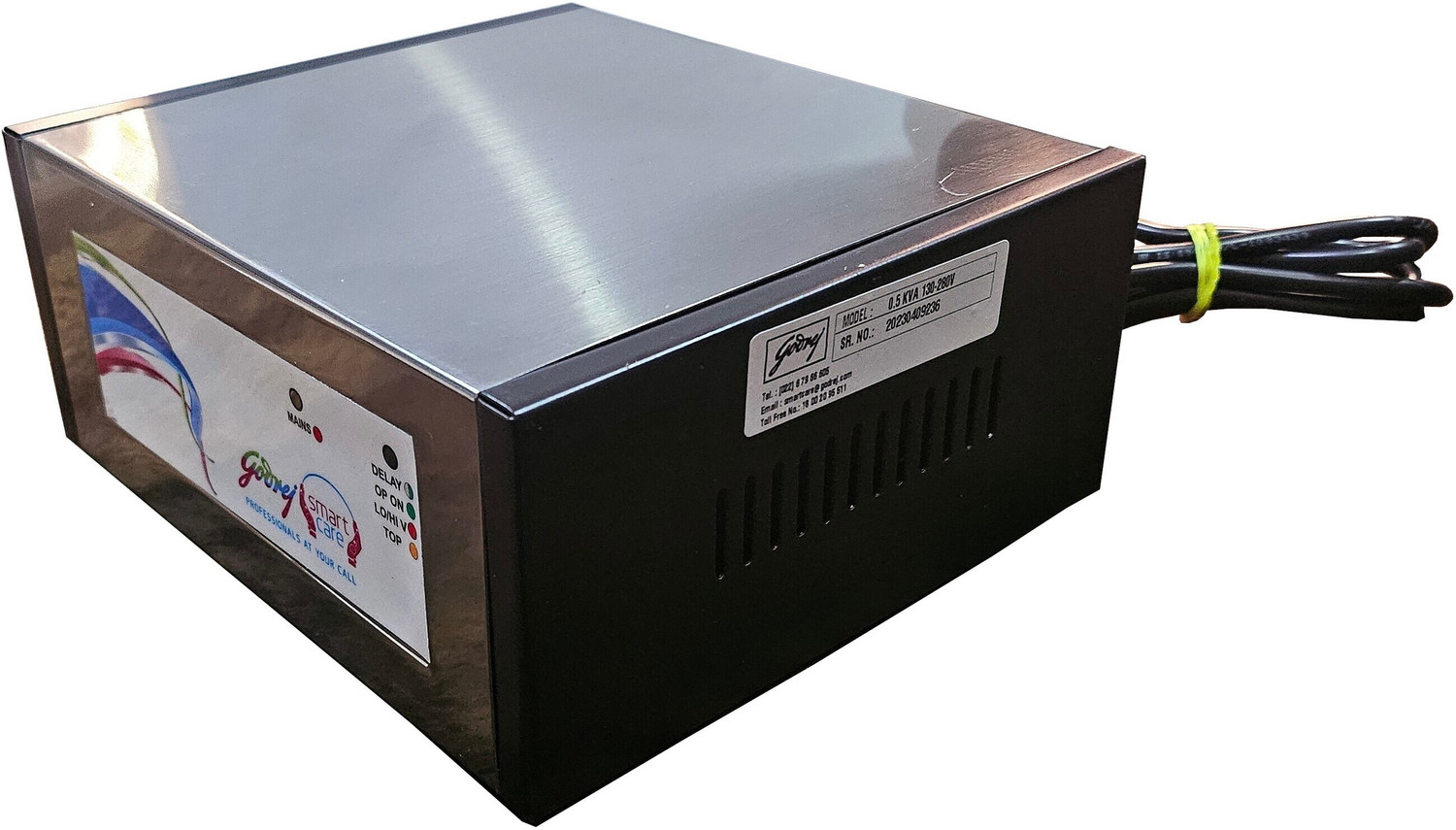 Image of Godrej voltage stabilizer For Fridge, Washing Machine and TV (0.5 Kva 130V-280V) voltage stabilizer