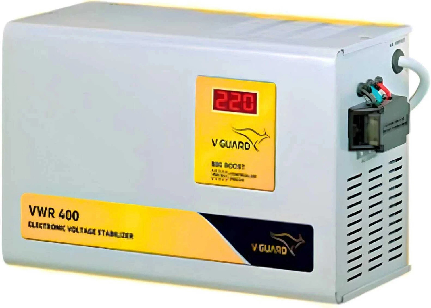 Image of V-Guard VWR 400 For AC upto 1.5 Ton (130V-300V) Voltage Stabilizer