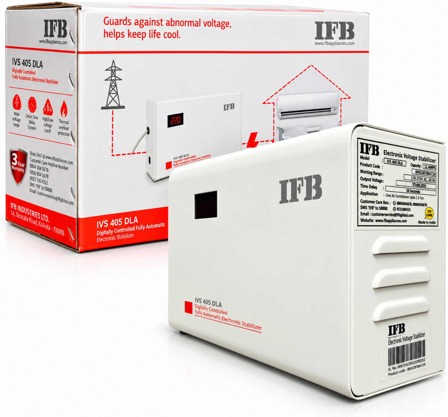 Image of IFB IVS 405 DLA IFB Voltage Stabilizer 170V-290V (White)
