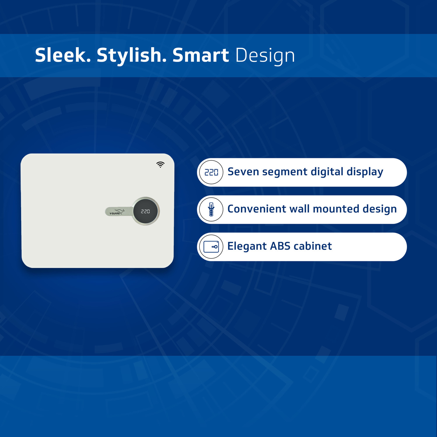 Image of V-Guard iD4 Ace 5540 Smart AC Stabilizer for 1.5 Ton AC | Voice Control using Google & Alexa