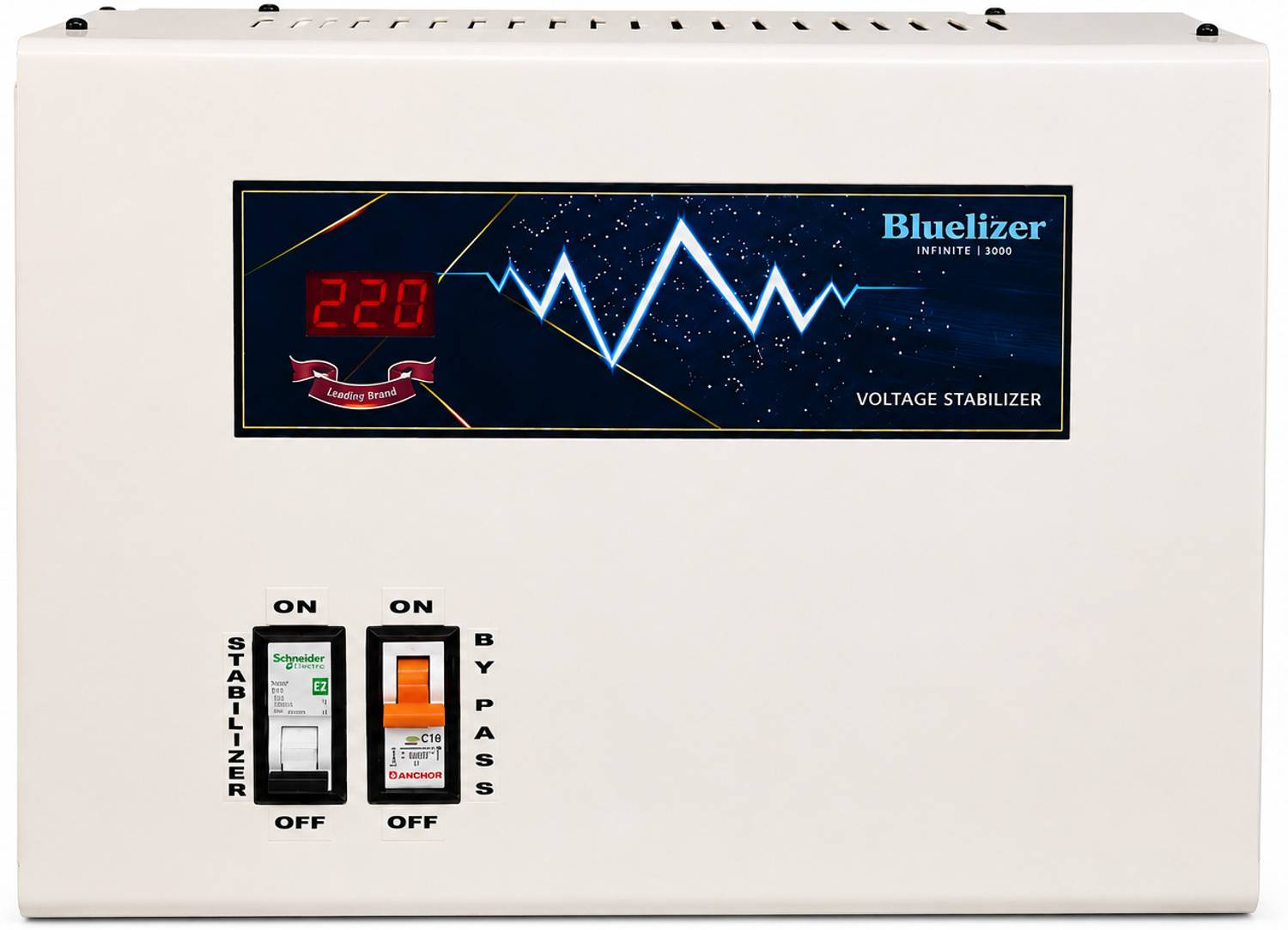 BLUELIZER 5KVA (80- 300) V MAINLINE STABILIZER FOR HOME COPPER WIRED COPPER WIRED|HIGH/LOW CUT OFF|AMPERE METRE|LEGENDARY SERIES|