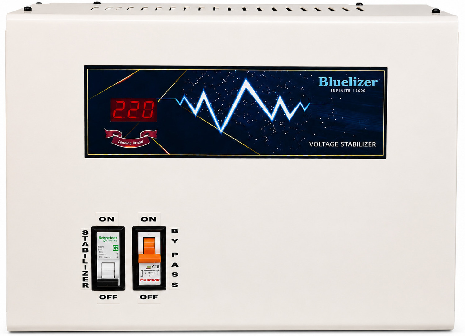 Image of BLUELIZER 5KVA (80- 300) V MAINLINE STABILIZER FOR HOME COPPER WIRED COPPER WIRED|HIGH /LOW CUT OFF|AMPERE METRE|LEGENDARY SERIES|