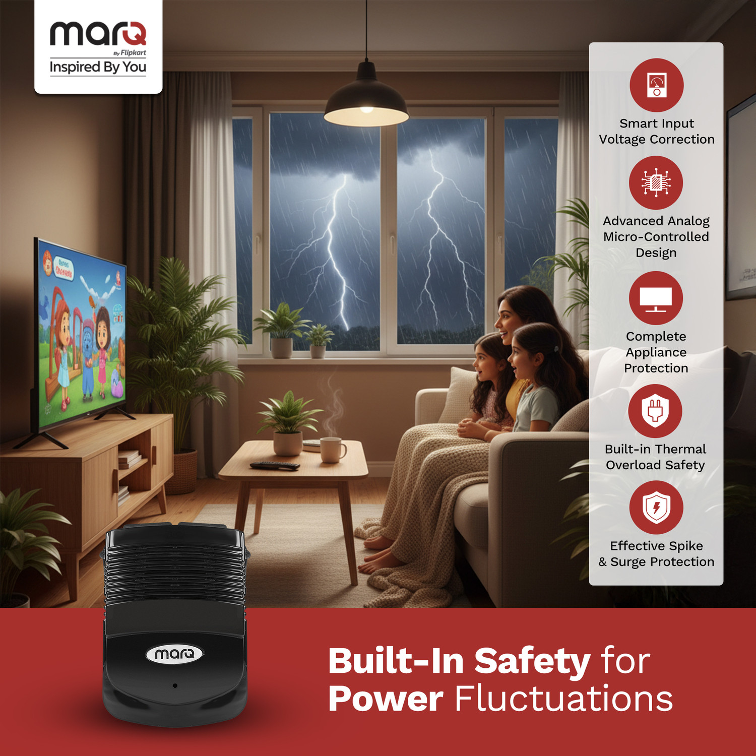 Image of MarQ by Flipkart Smart Plus Voltage Stabilizer (for TV Upto 65 inch)
