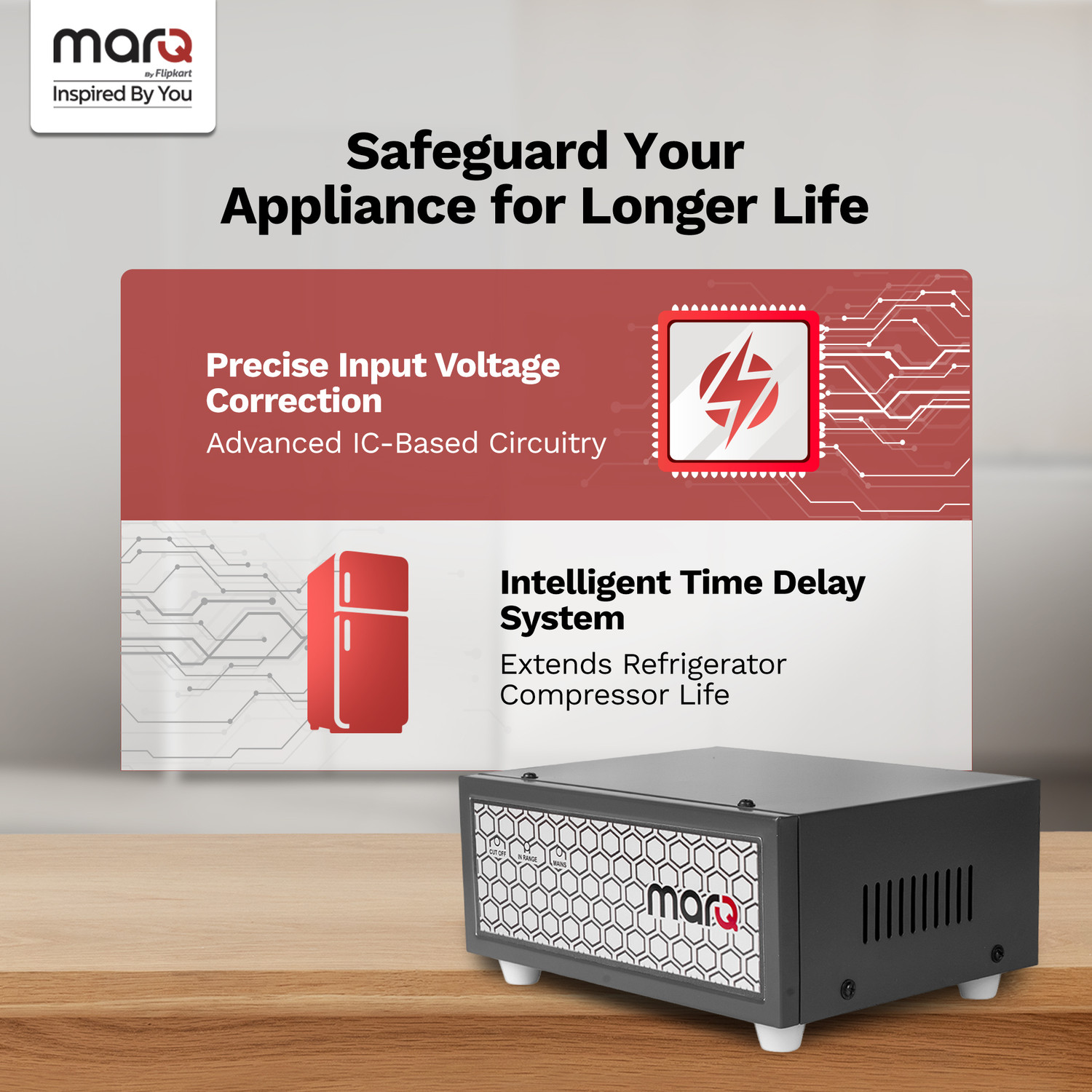 Image of MarQ by Flipkart Fridge Voltage Stabilizer ( for fridge Upto 310L )