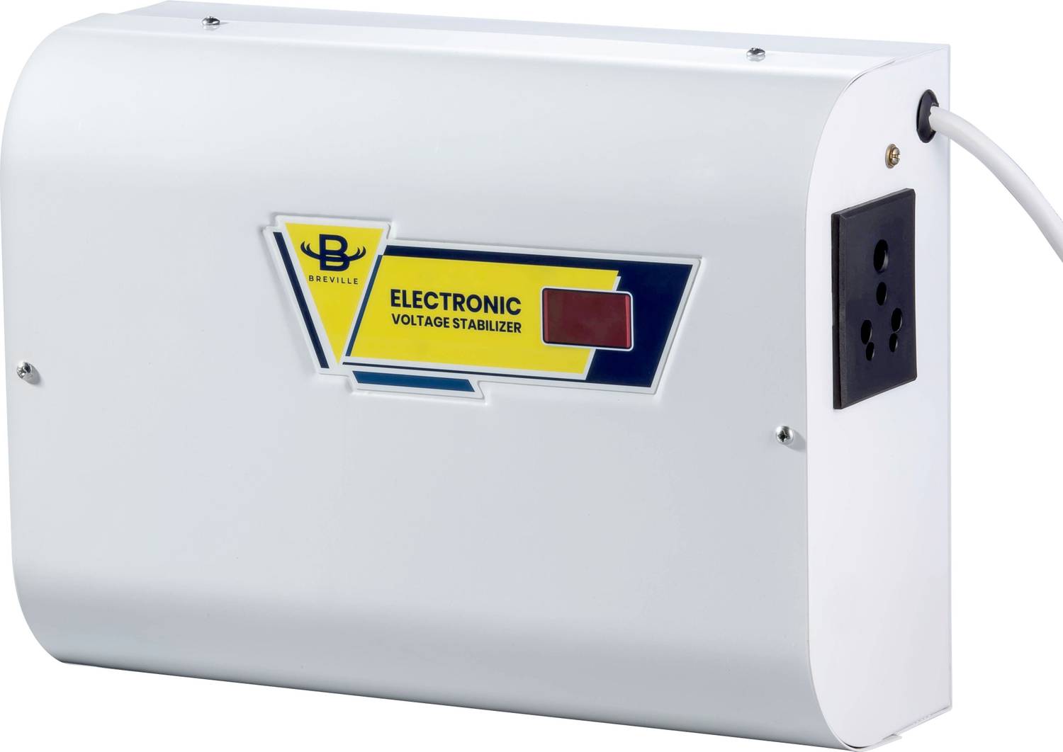 Breville 4kVA Digital Voltage Stabilizer | Upto 1.5 Ton AC | 130V–285V | Digital Display | Low & High Voltage Protection for Inverter, Split & Window AC