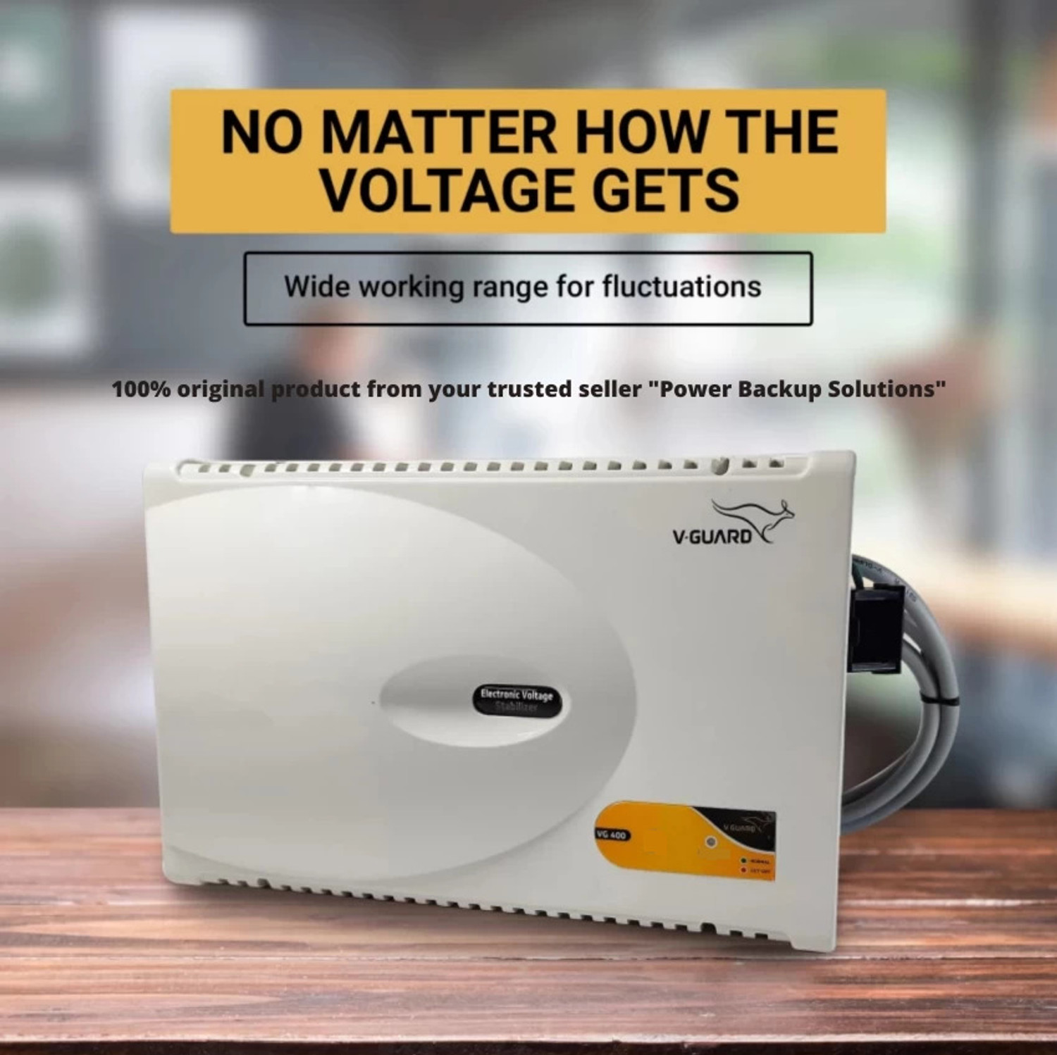 Image of V-Guard VG 400 for 1.5 Ton A.C (170V To 270V) Voltage Stabilizer