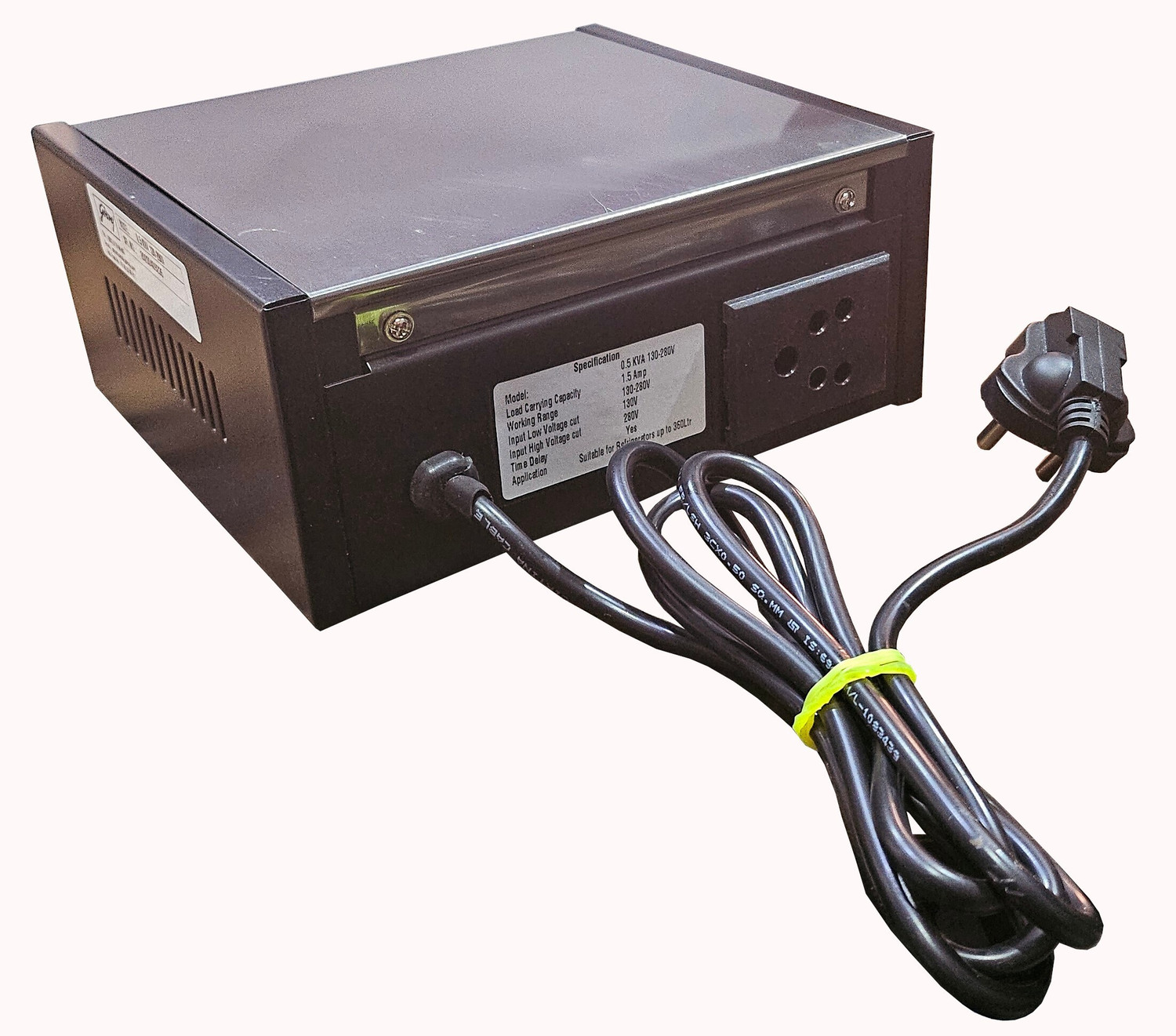 Image of Godrej voltage stabilizer For Fridge, Washing Machine and TV (0.5 Kva 130V-280V) voltage stabilizer