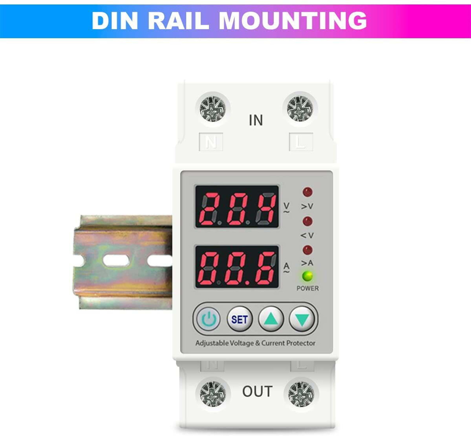Image of amiciSmart 80A Automatic Over Current and Over /Under Voltage Protector