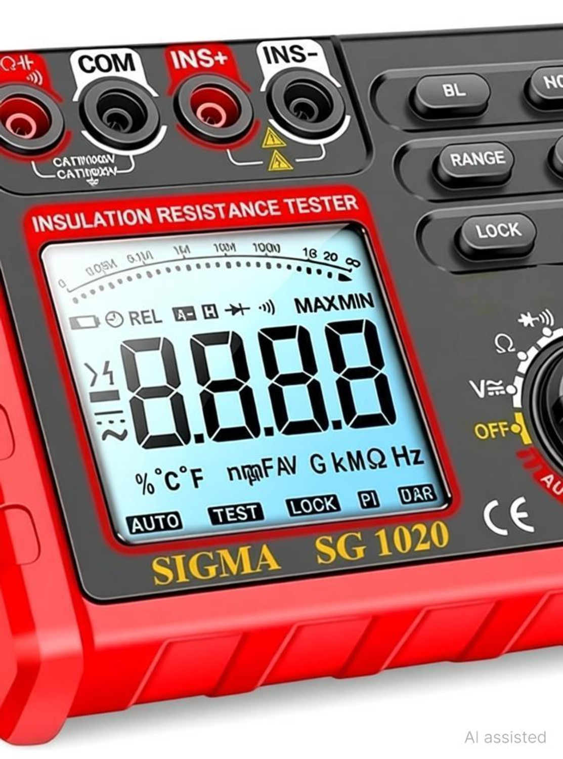 Image of SIGMA Digital Insulation Resistance Tester SG 1020, 500V / 1000V DC Upto 2GOhm Digital Voltage Tester