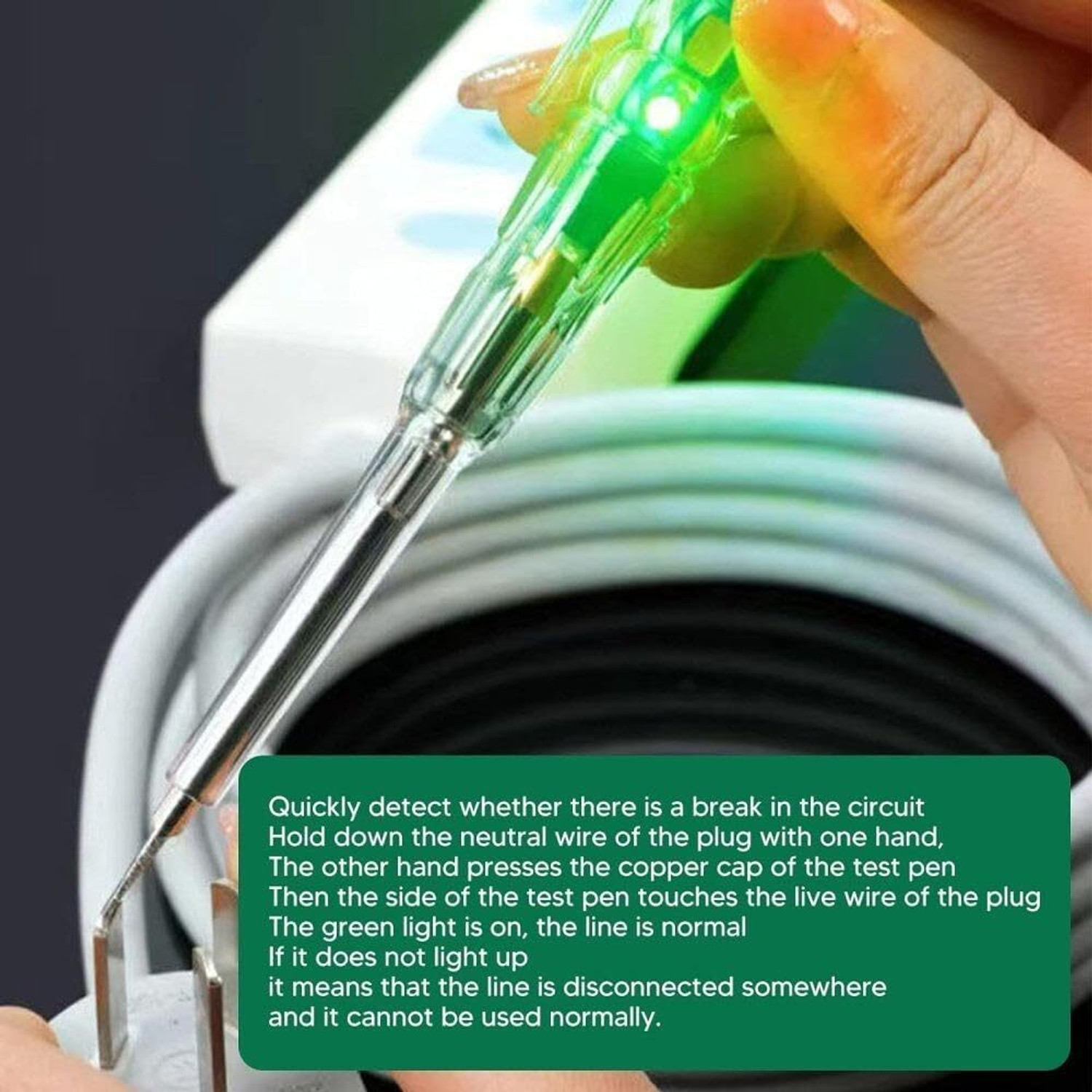 Image of HOME N TECH Multifunction Dual LED AC-DC Light Tester PenB260 Analog Voltage Tester