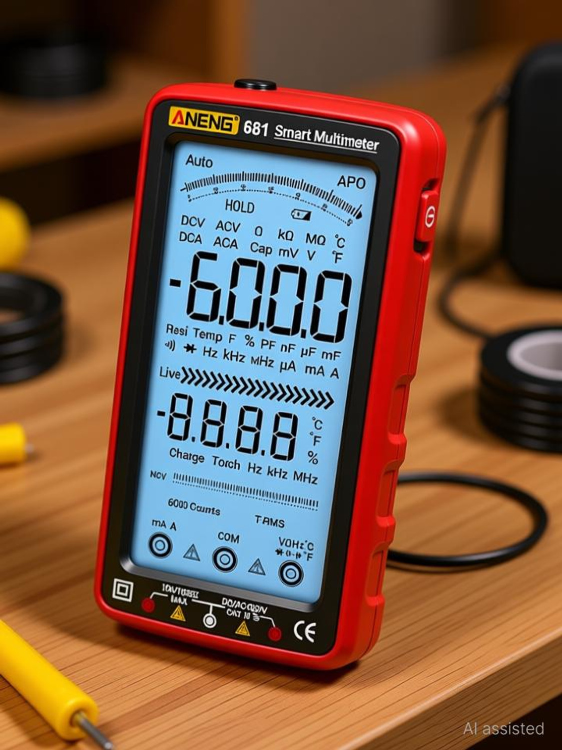 Image of ZITRONIX Digital Multimeter Tester Auto-Ranging TRMS 6000 Counts Voltmeter Smart USB Digital Voltage Tester