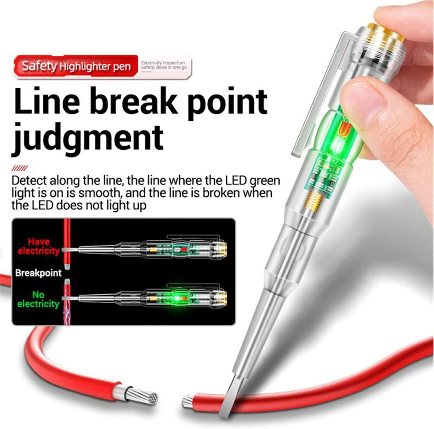Image of HOME N TECH Multifunction Dual LED AC-DC Light Tester PenB260 Analog Voltage Tester
