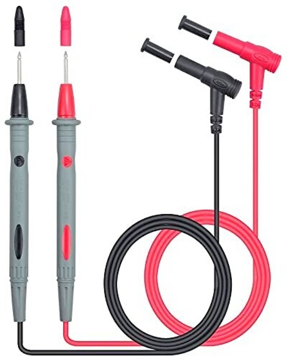 BALRAMA 1000 Volt 20 Amp Universal Multimeter Lead Probes Plug Test Cable Wire Pen Thin Tip Needle for Multi Meter, Clamp Meter, Volt Meter, Electronic Work with Ultra Fine Imported High Quality Super Softer Antifreezing Silicon Probe for 1000V 20A Test Lead Probe Silicon Wire Pen Cable with Thin Tip Needle Test Pen Non-magnetic Electronic Level