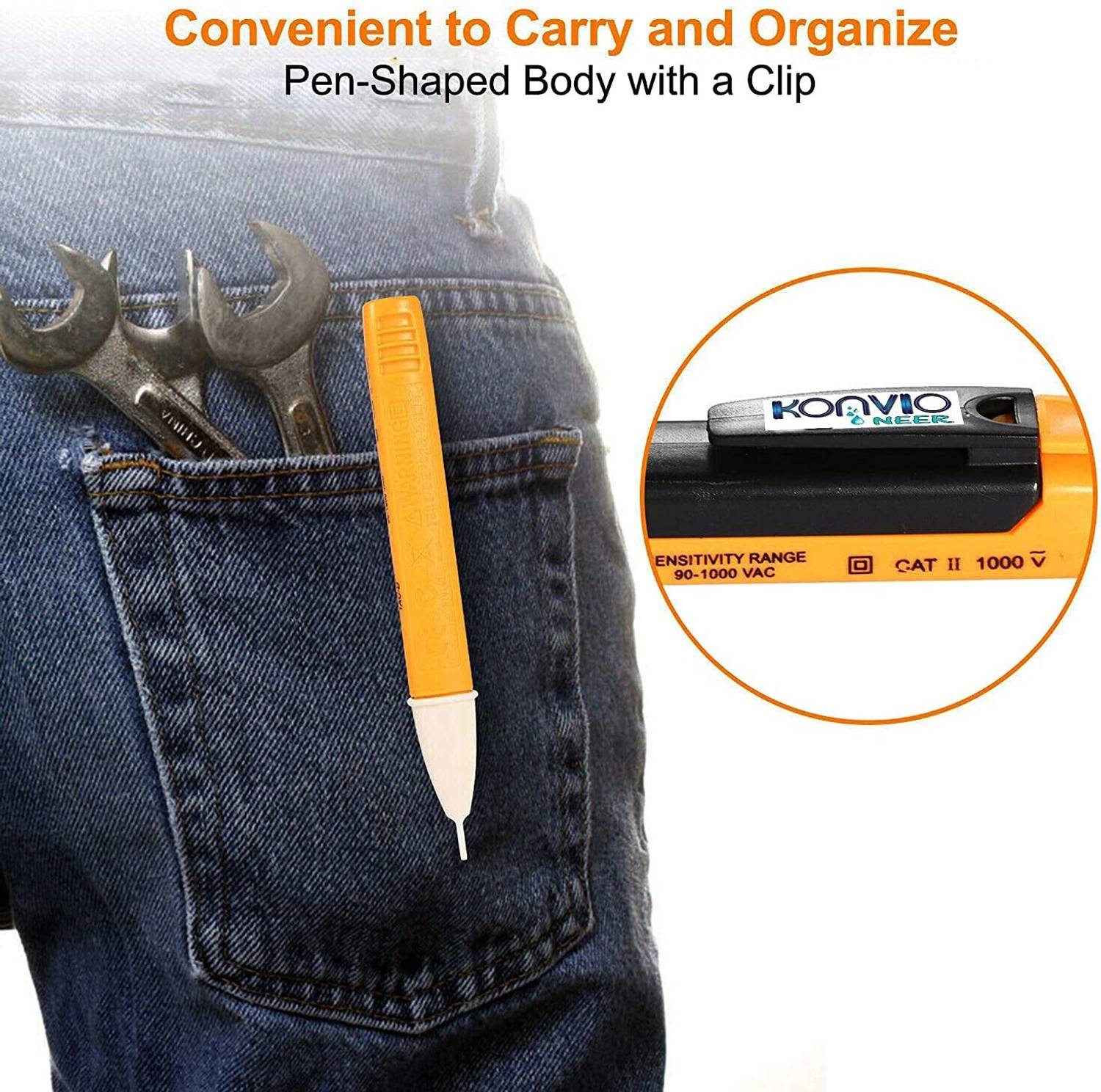 KONVIO Neer AC 90V~1000V Voltage Alert Pen - Image 3