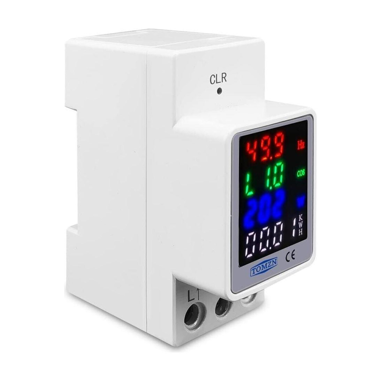 Image of amiciSense AC Digital Energy Meter, 100A Active Power Voltage Current Energy Meter Voltmeter