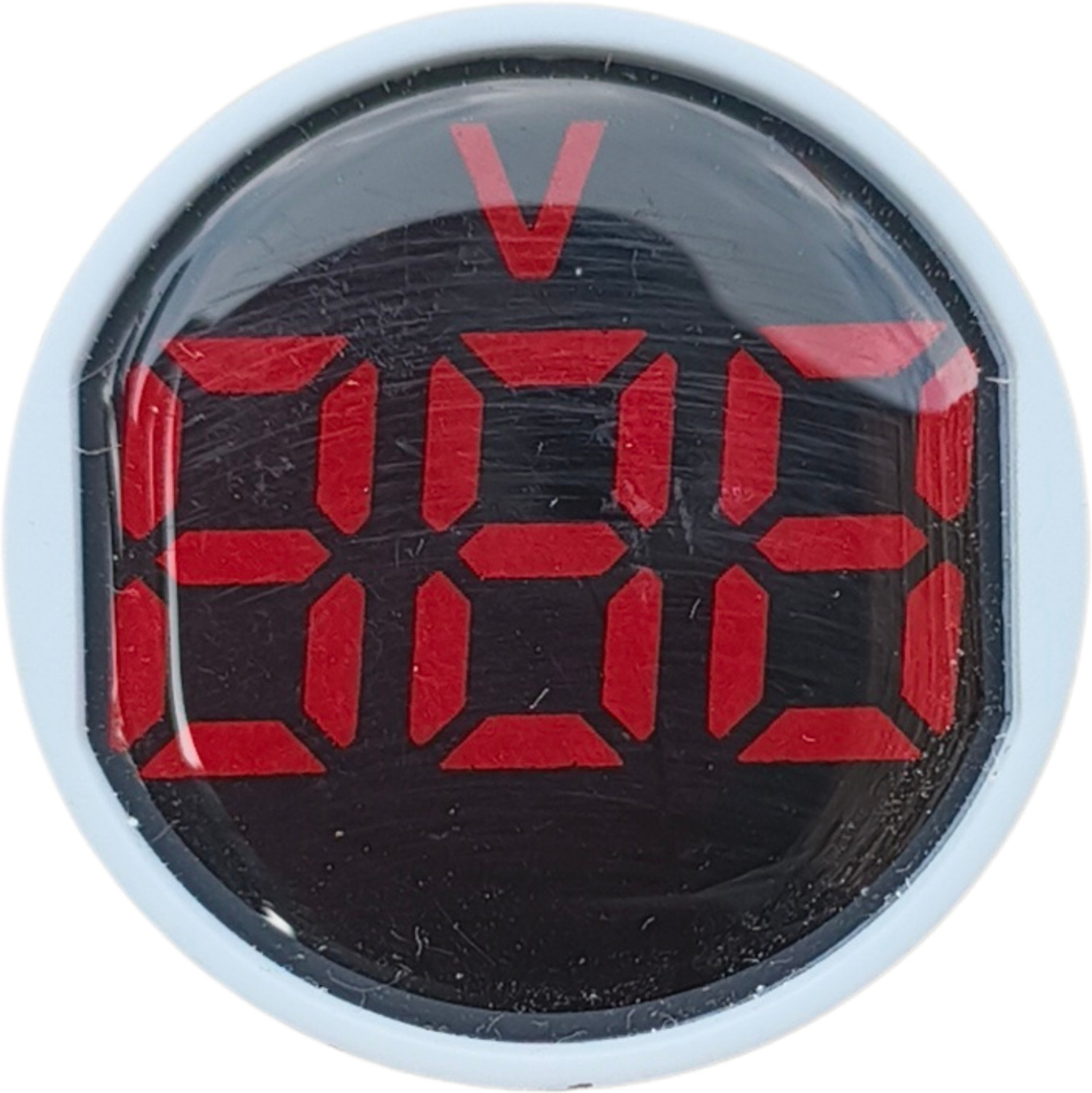 Image of ACSMeter Digital Voltmeter 0-500V | Red Display Mini Round LED Voltage Indicator Voltmeter
