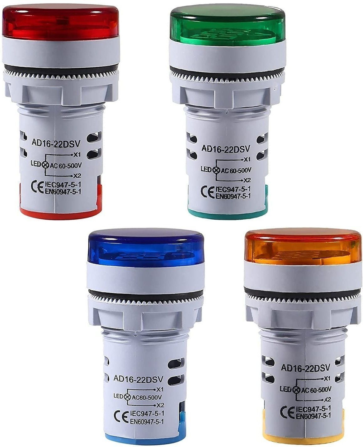 Image of DECENT AIR SYSTEM AD16-22DSV 4pcs LED Voltage Meter Indicator AC 60-500V LED Voltmeter