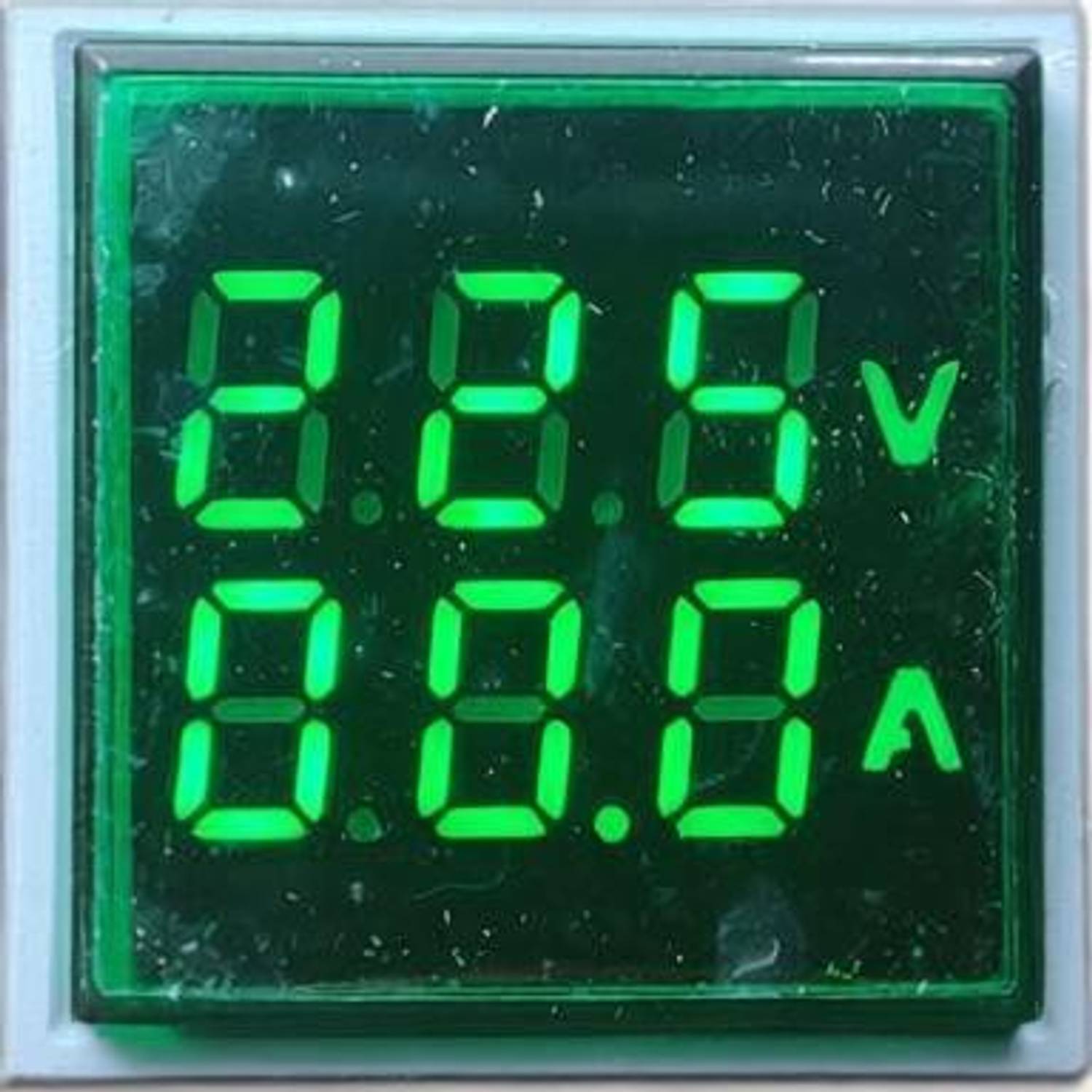 Antler SQUARE GREEN AMP Voltmeter Digital Display Indicator Tester Measuring AMP Meter Voltmeter