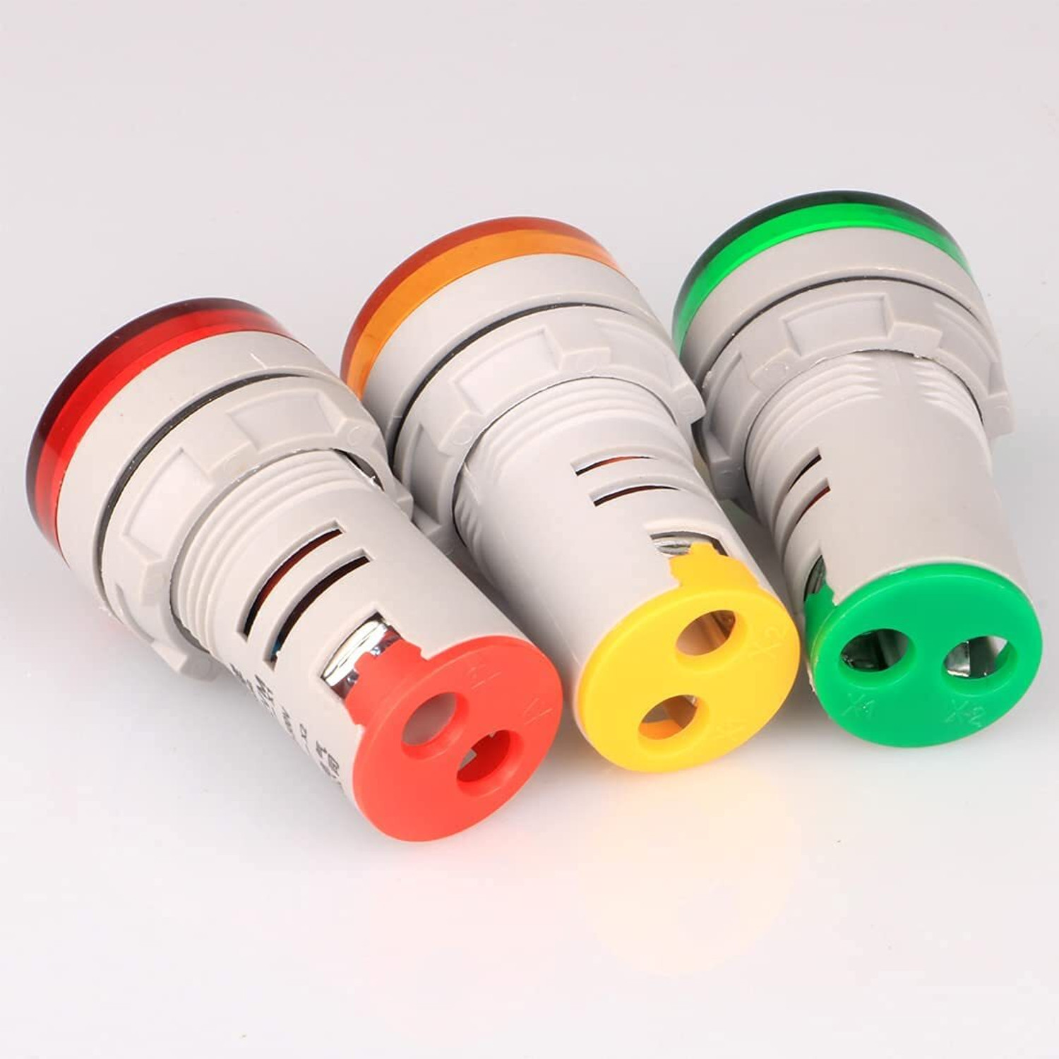 Image of DECENT AIR SYSTEM AD16-22DSV 3pcs LED Voltage Meter Indicator AC 60-500V Red Yellow Green Voltmeter