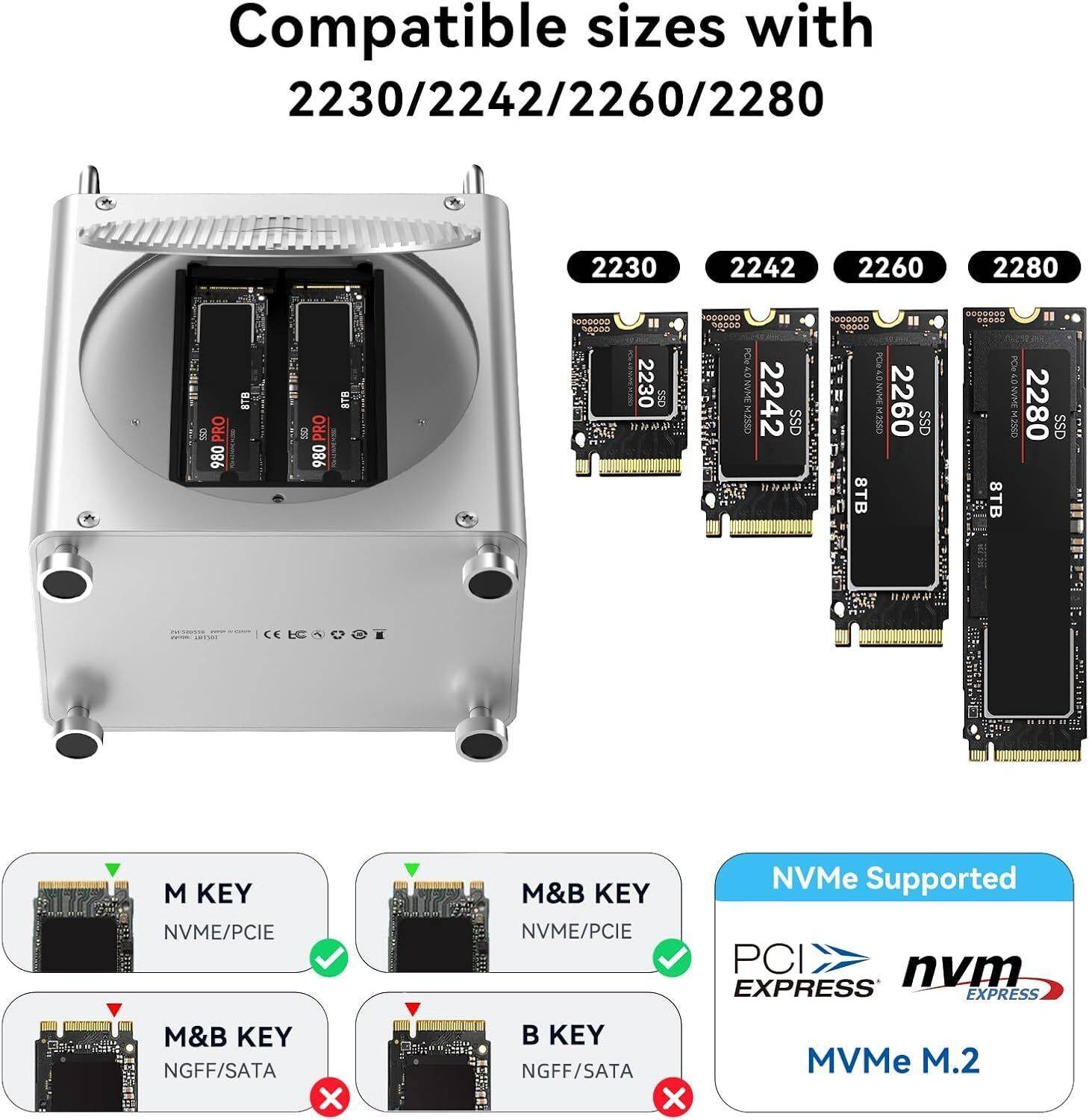 発電機・ポータブル電源 ACASIS M002Pro Acasis M002PRO 40Gbps Mac mini M4 11-in-1 Dock with Dual-Bay NVMe