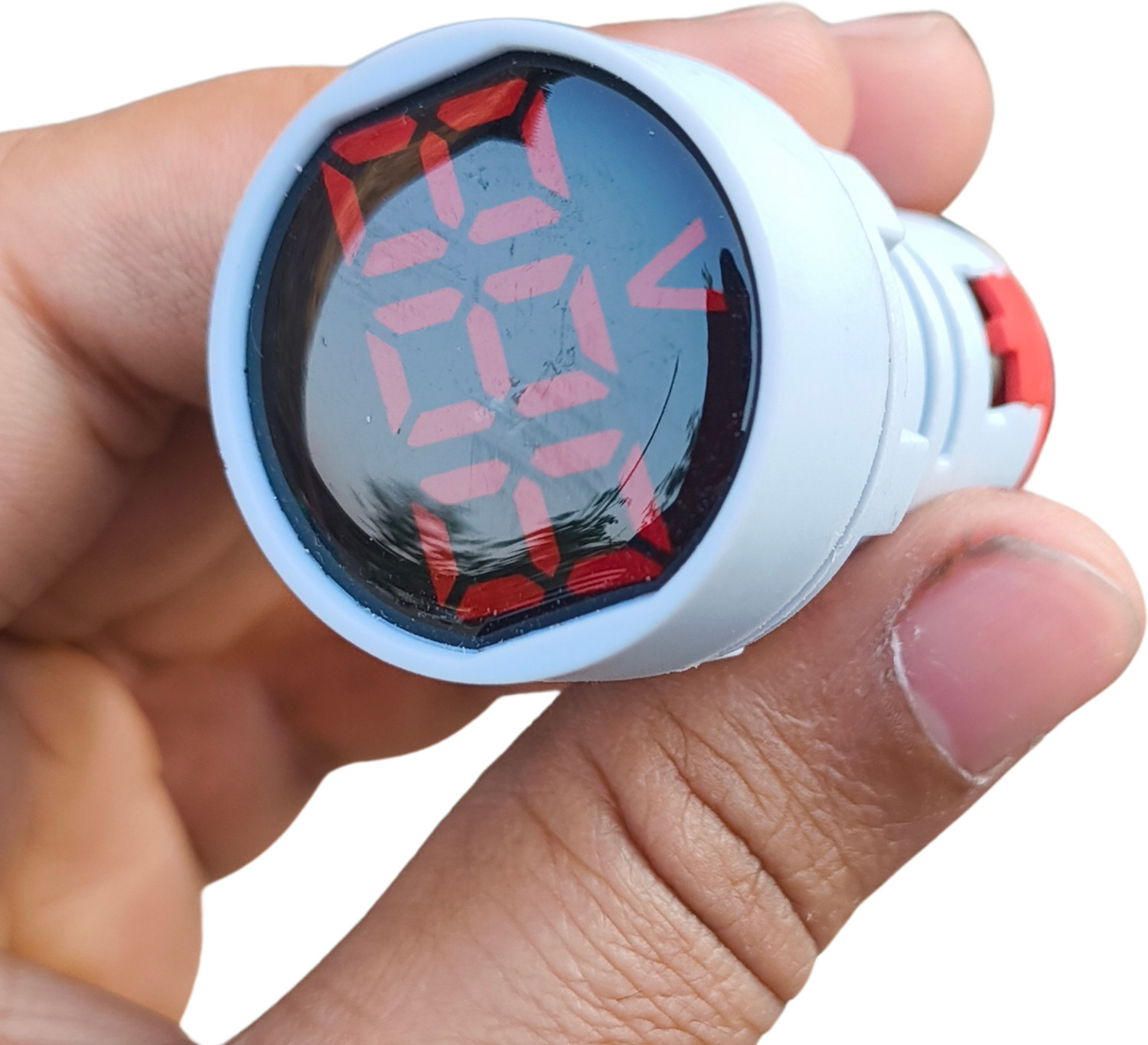 Image of ACSMeter Digital Voltmeter 0-500V | Red Display Mini Round LED Voltage Indicator Voltmeter