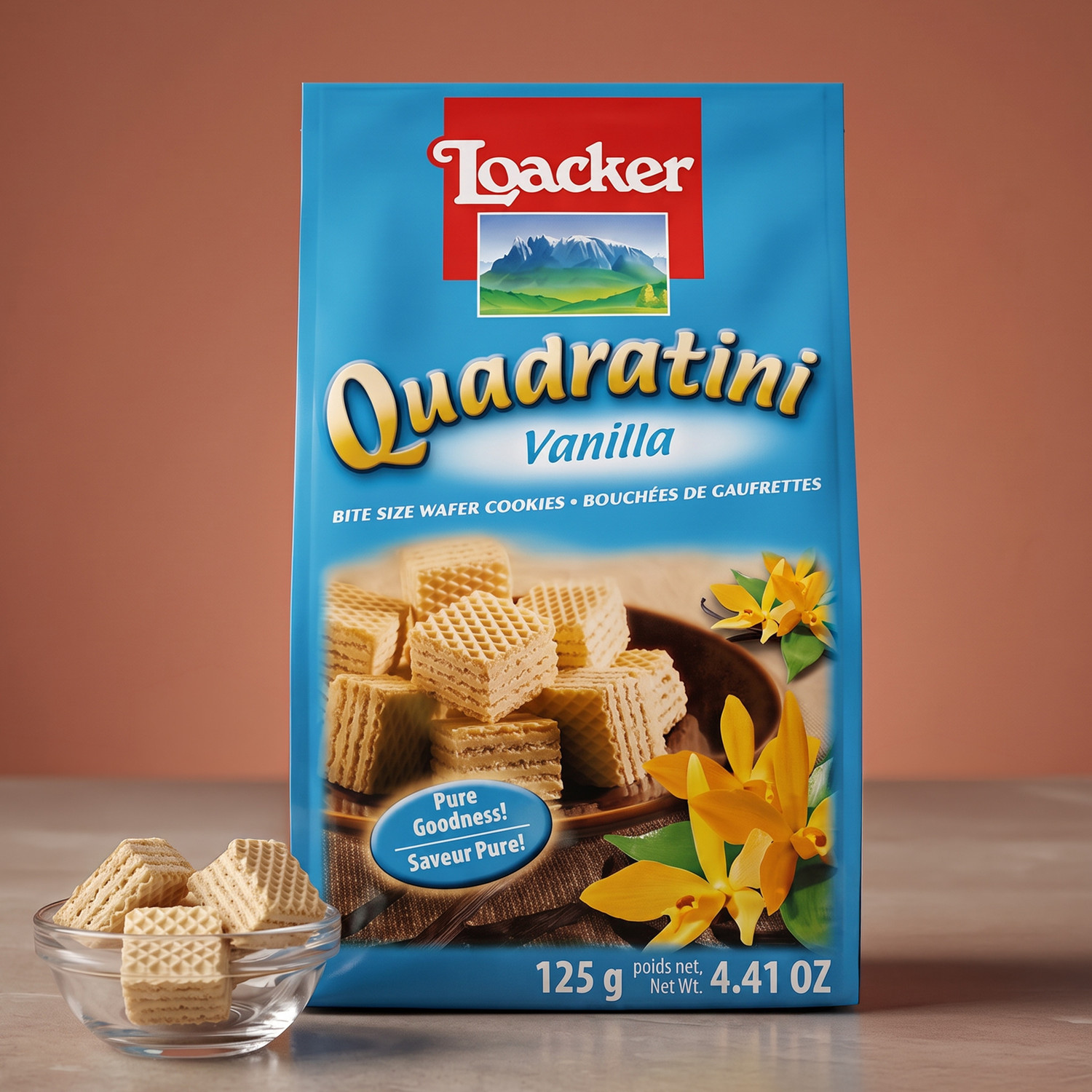 Image of LOACKER Quadratini Vanilla - Italy Wafers (125 g)