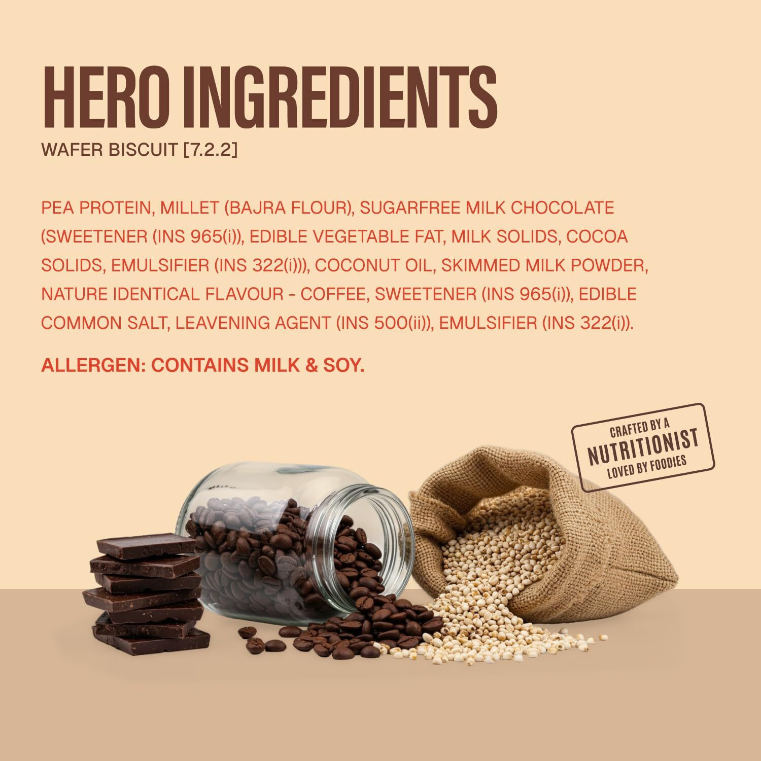 Image of Phab Millet Wafers - Mocha Latte Protein Wafer
