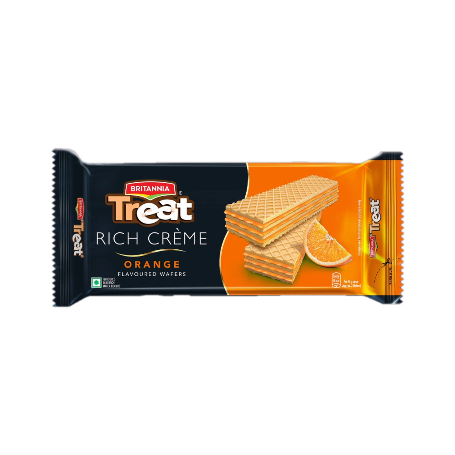 BRITANNIA Treat Rich Creme Orange Wafers