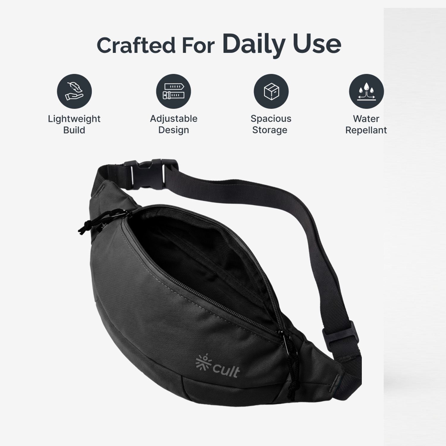 Image of Cult 708737 Waist Bag Fanny Pack (Black)