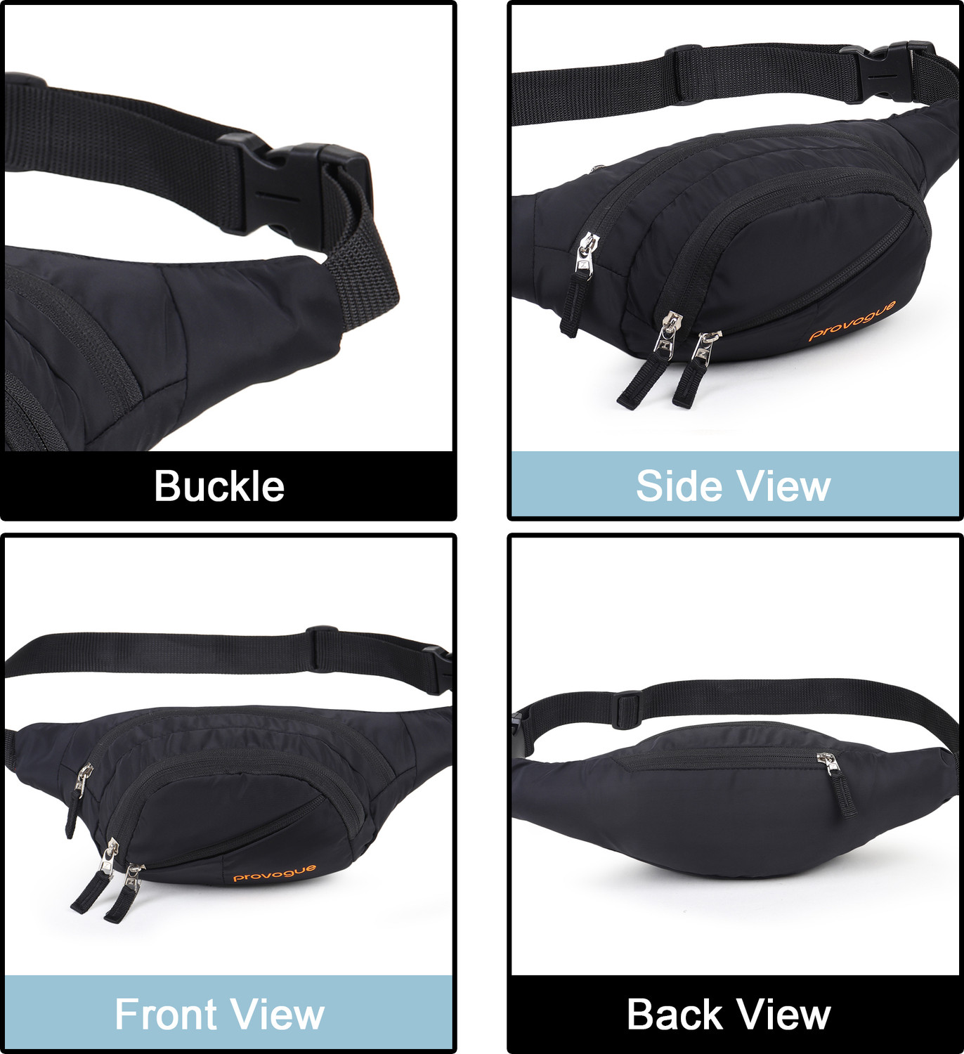 Image of PROVOGUE Lightweight Fanny pack, Waist Bag With Waterpoof Resistant Material Waist Bag