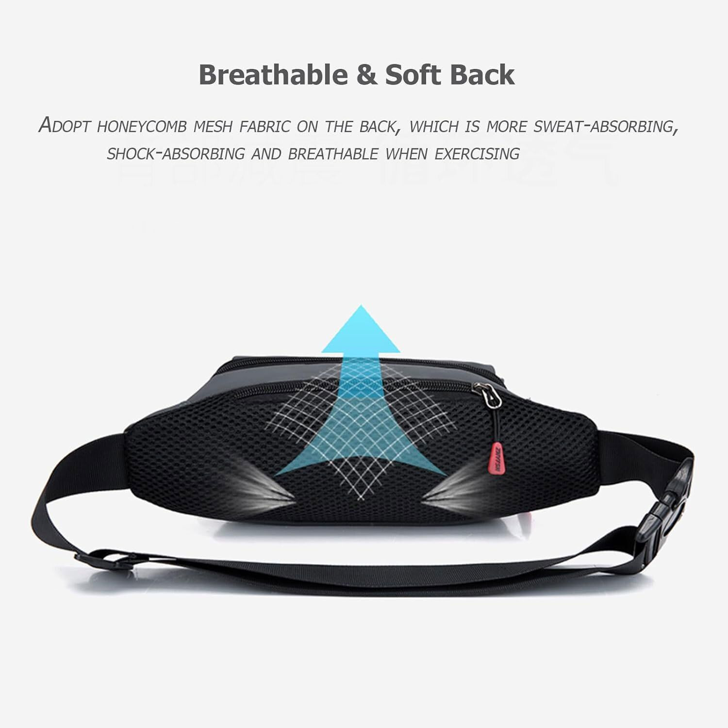 Image of Worldstar wiast bag Waist Pouch Pack Travel Side Sling Travel Essentials for Running, Riding a Bike (Grey)