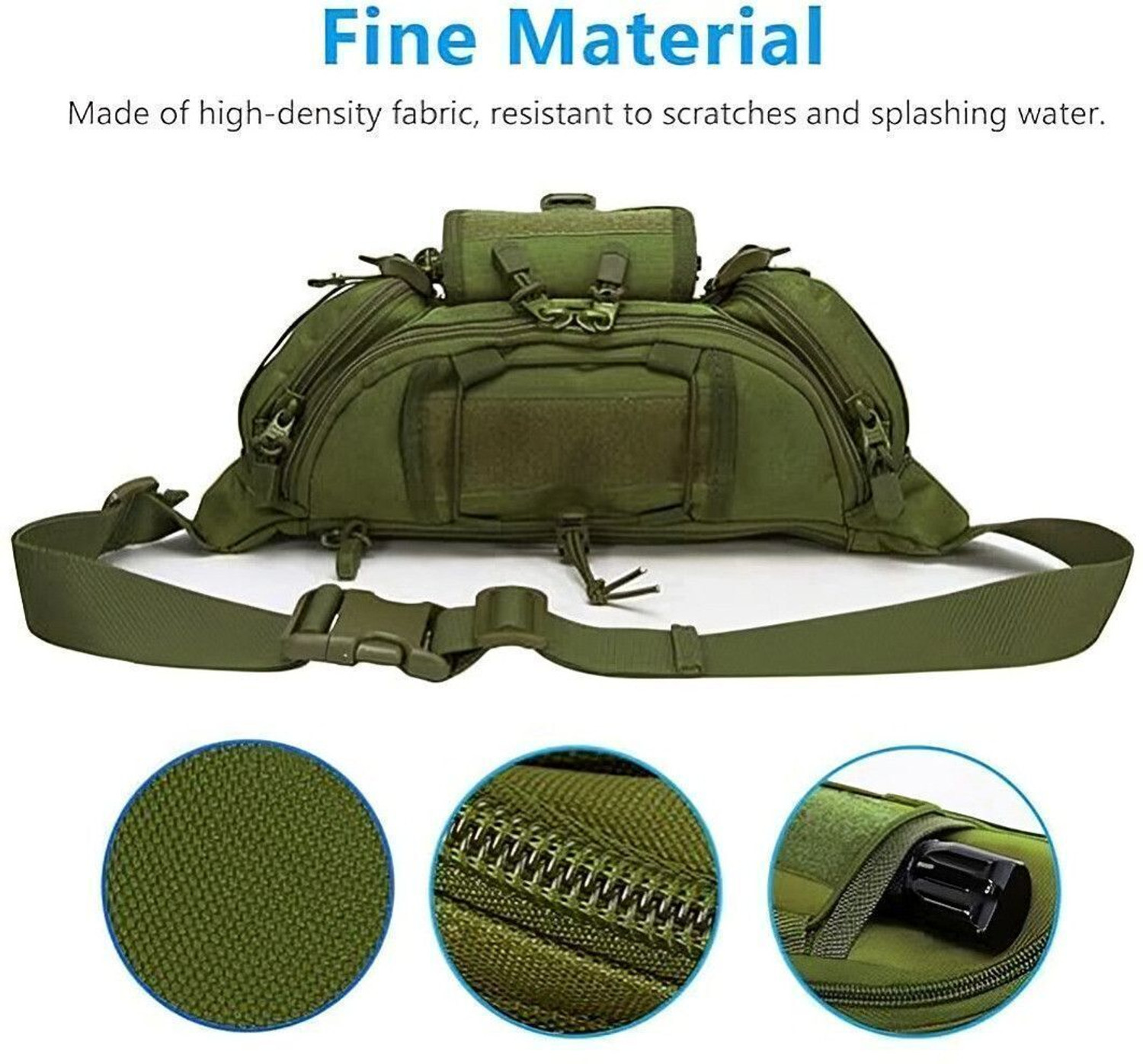 Image of AMRIO Waist Bag for Men Women, Stylish Chest Bag Fanny Pouch Bag Belt (Green) waist bag