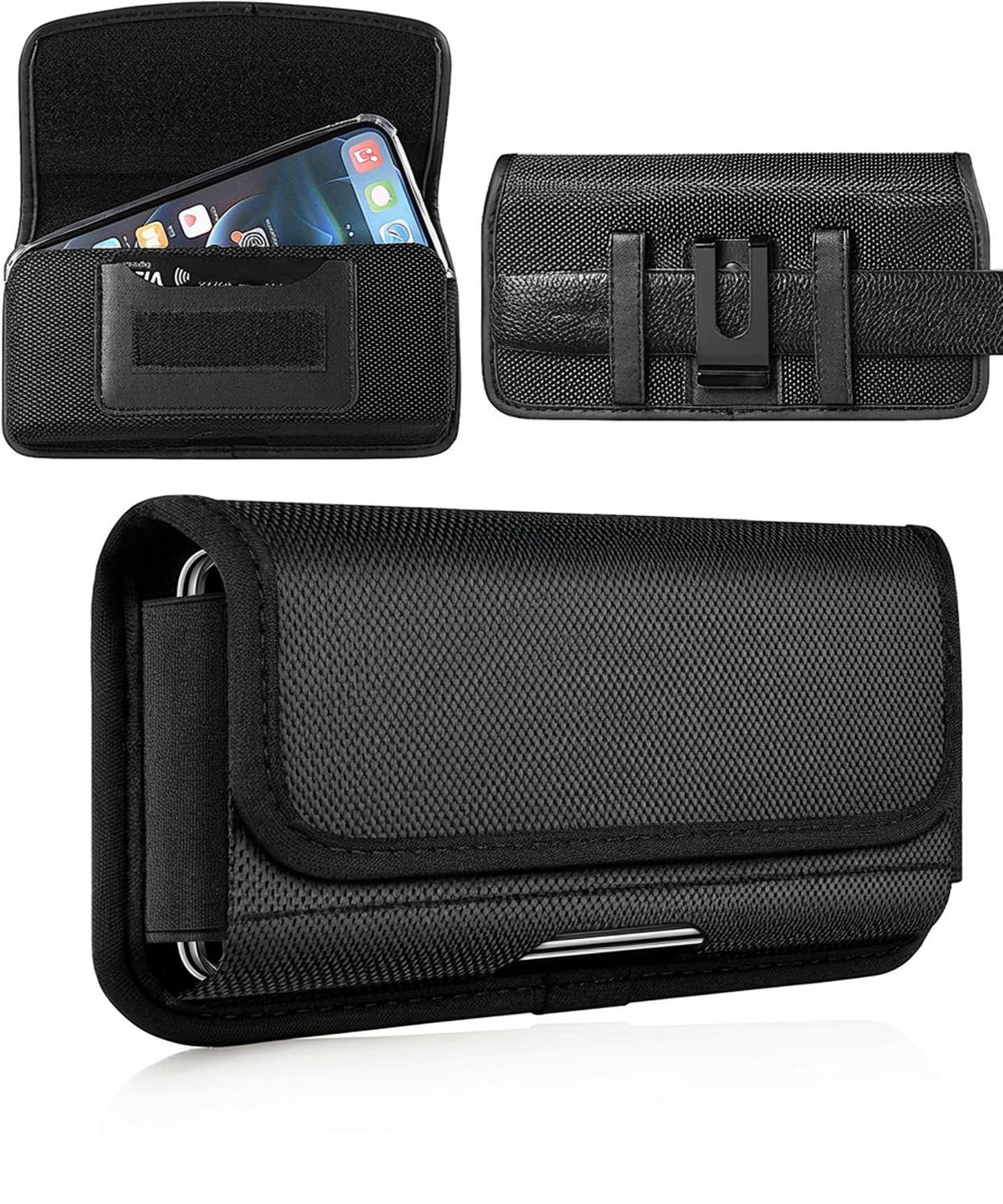 ELEPHANTBOAT Mobile Pouch for Men with Belt Clip, Anti-scratch and Waterproof Phone Waist Bag