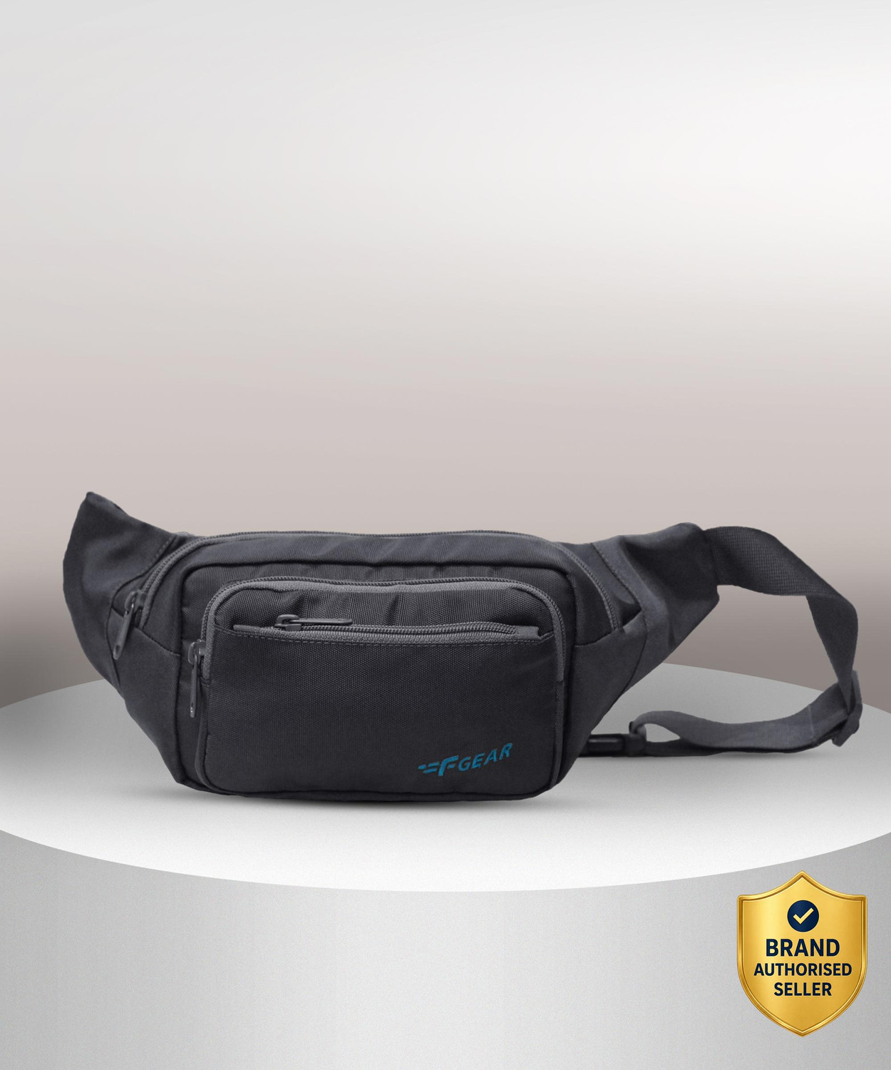 Image of F Gear Miles Guc Grey Adjustable Strap Waist Bag